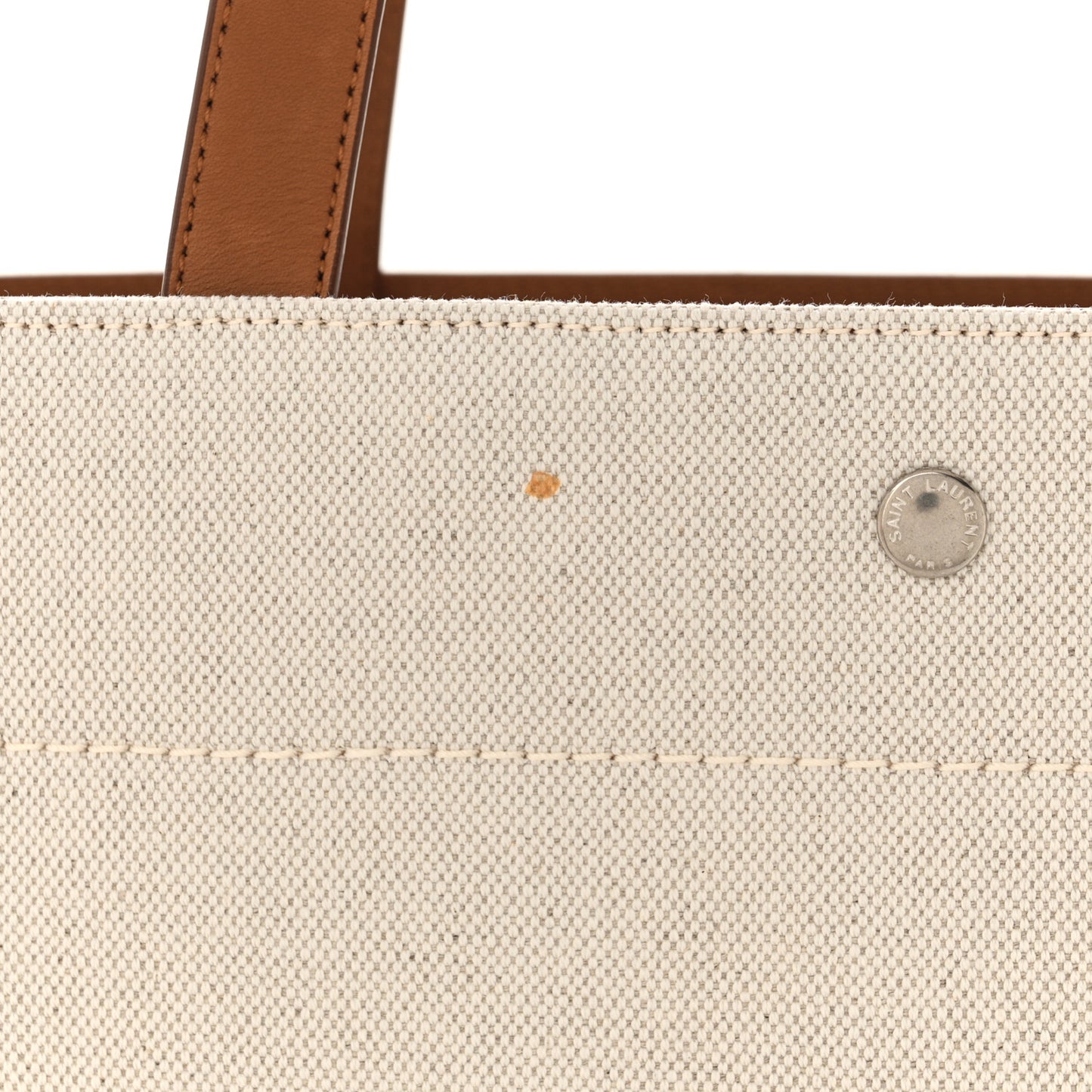 Linen Calfskin Rive Gauche Tote Greggio Brick