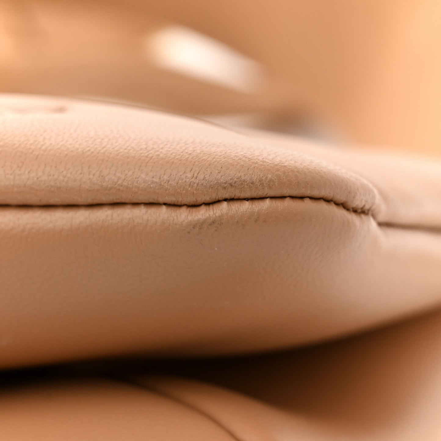 Lambskin Embossed Monogram Coussin PM Camel