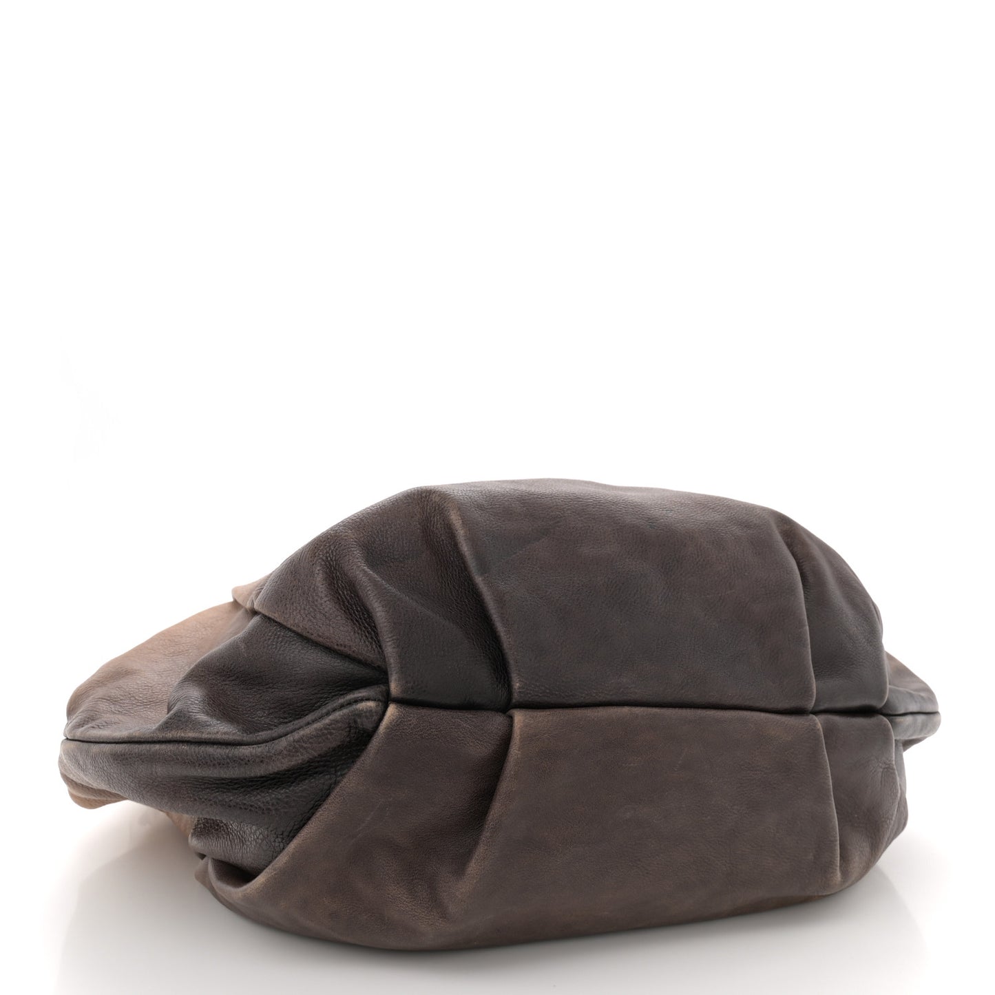 Glace Calfskin Pleated Hobo Fumo Sfumato