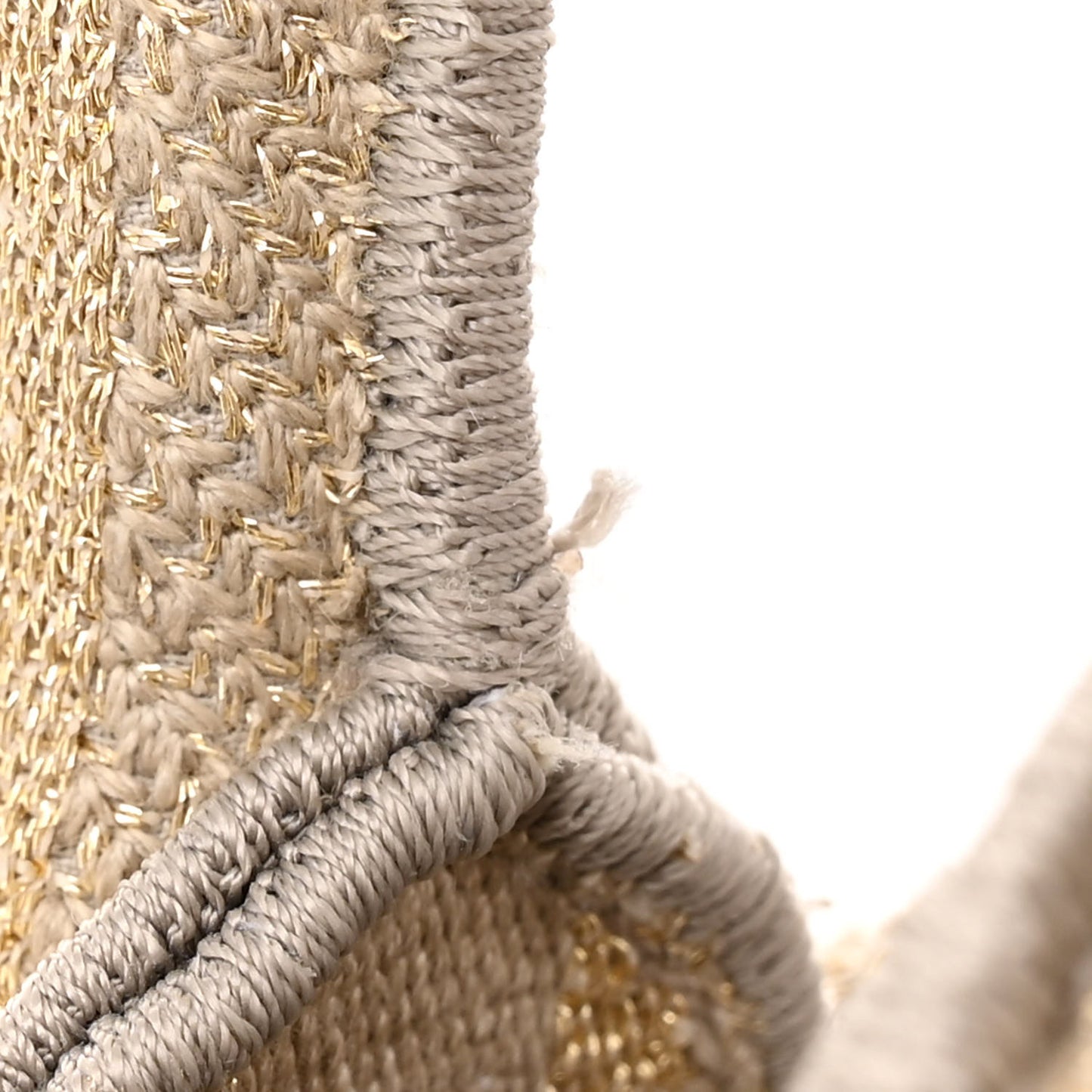 Canvas Embroidered Medium Stripes Book Tote Beige Multicolor