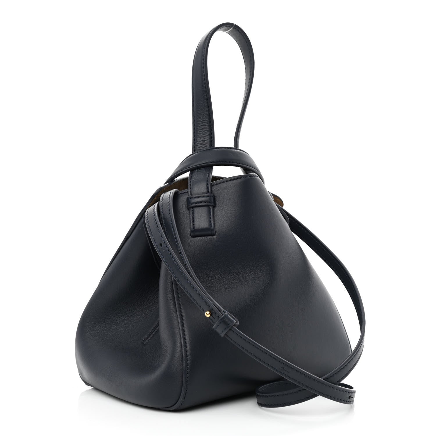 Loewe Calfskin Small Hammock Nugget Shoulder Bag Navy 3 of 9