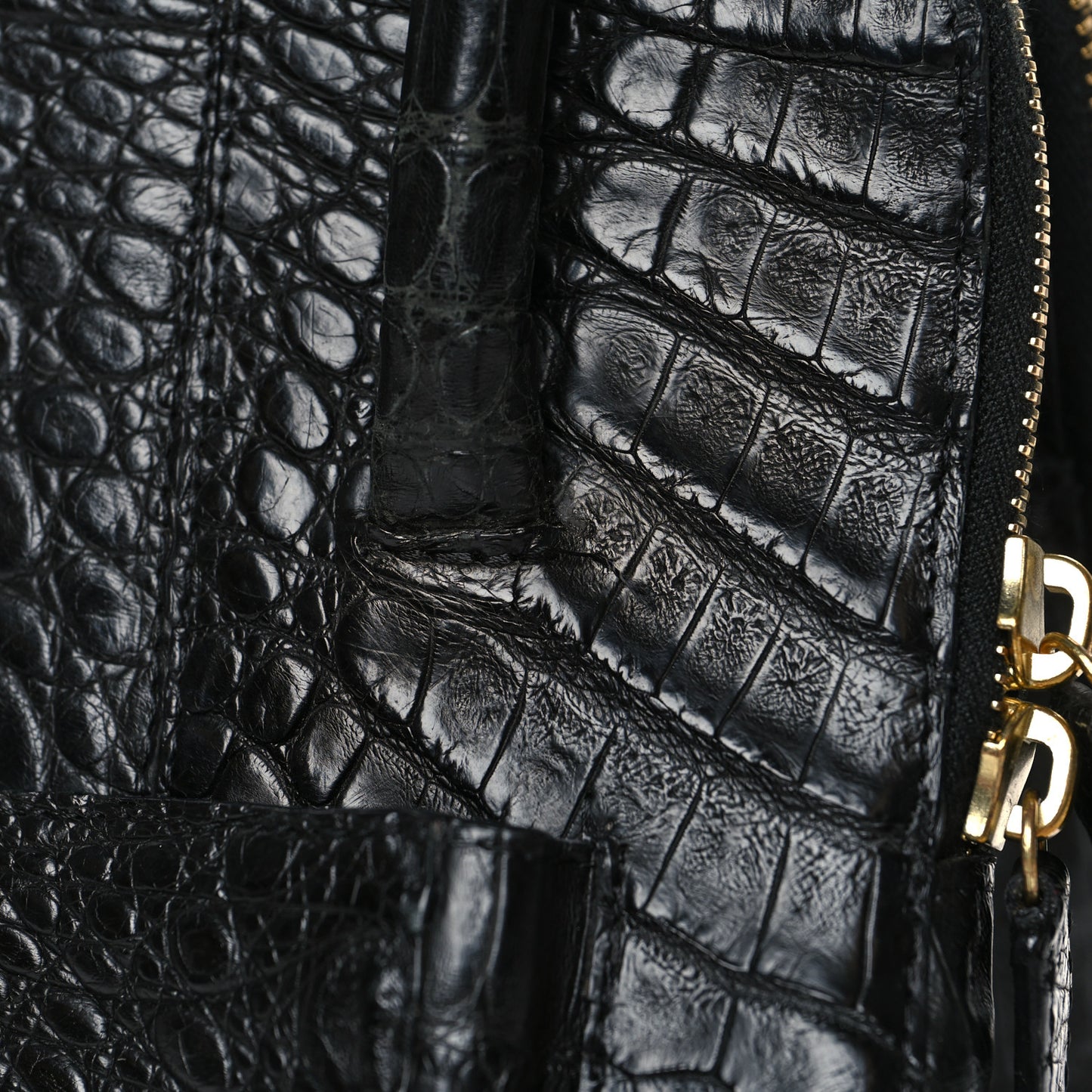 Crocodile Large Linda Tote Tote Black
