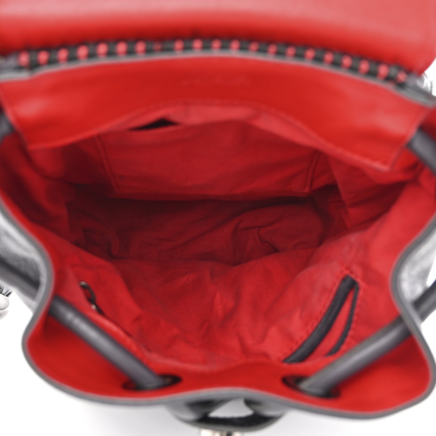 Calfskin Spiked Small Explorafunk Backpack Charbon