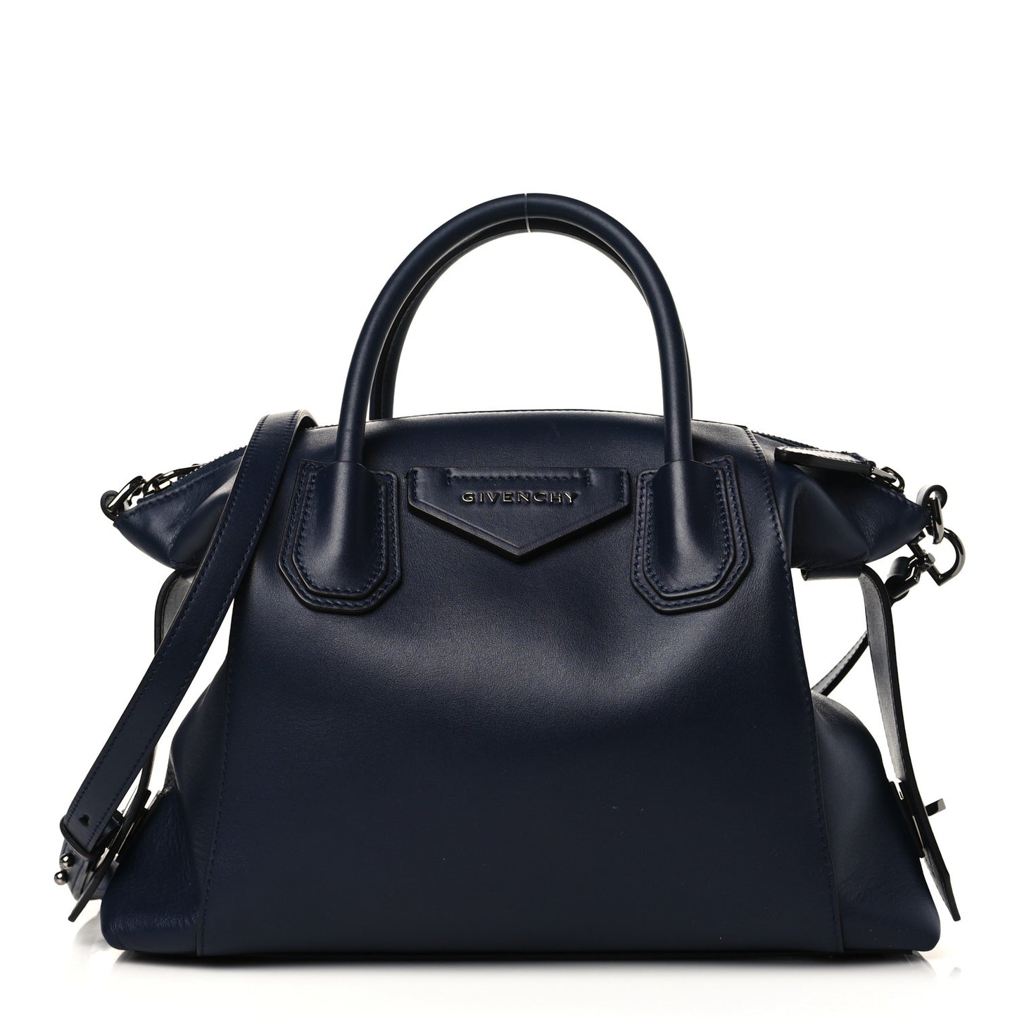 Smooth Calfskin Small Soft Antigona Night Blue