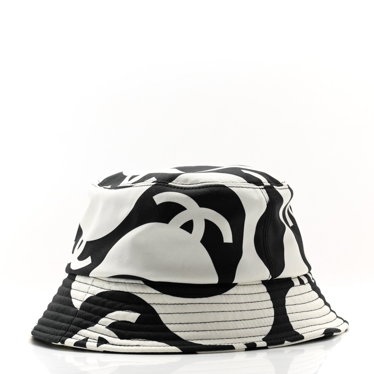 Chanel Canvas Bucket Hat M Black White 4 of 8