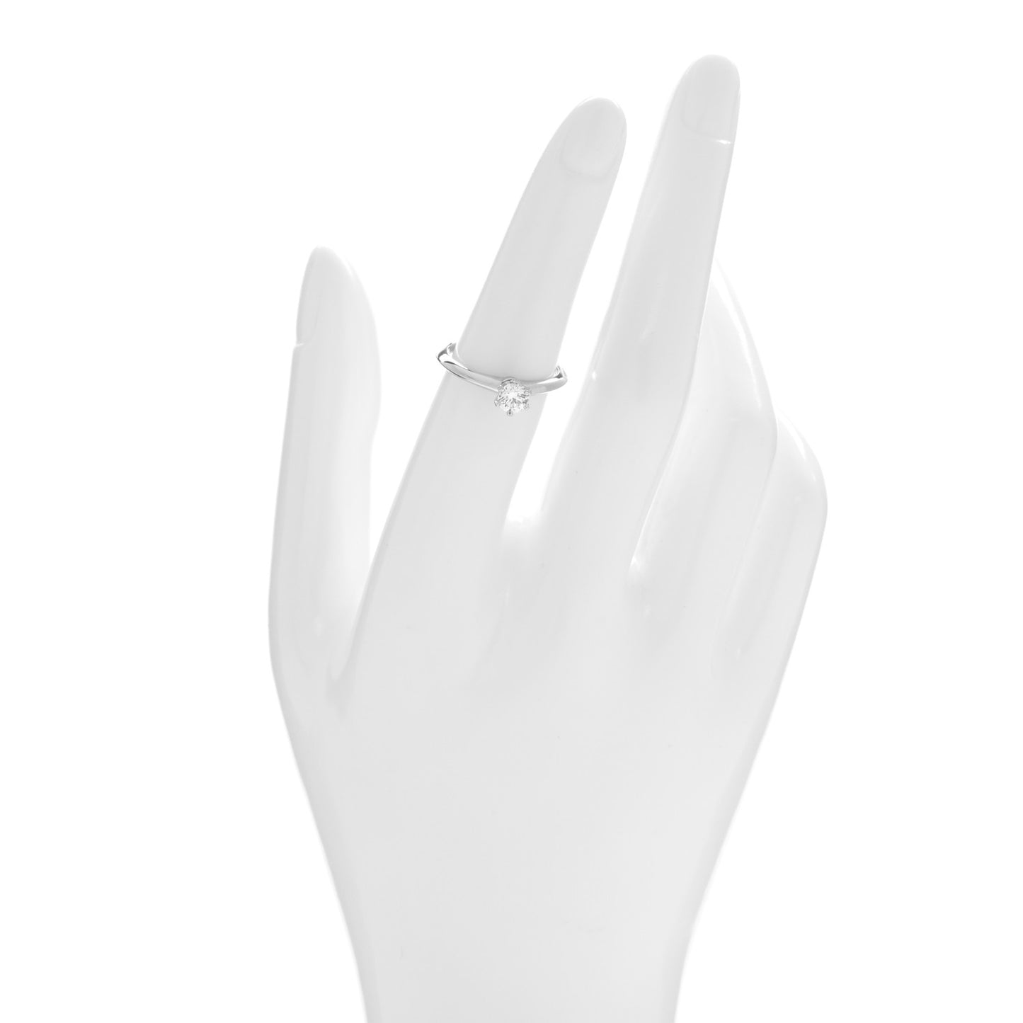 Platinum Diamond .37ct Solitaire Engagement Ring 52 6