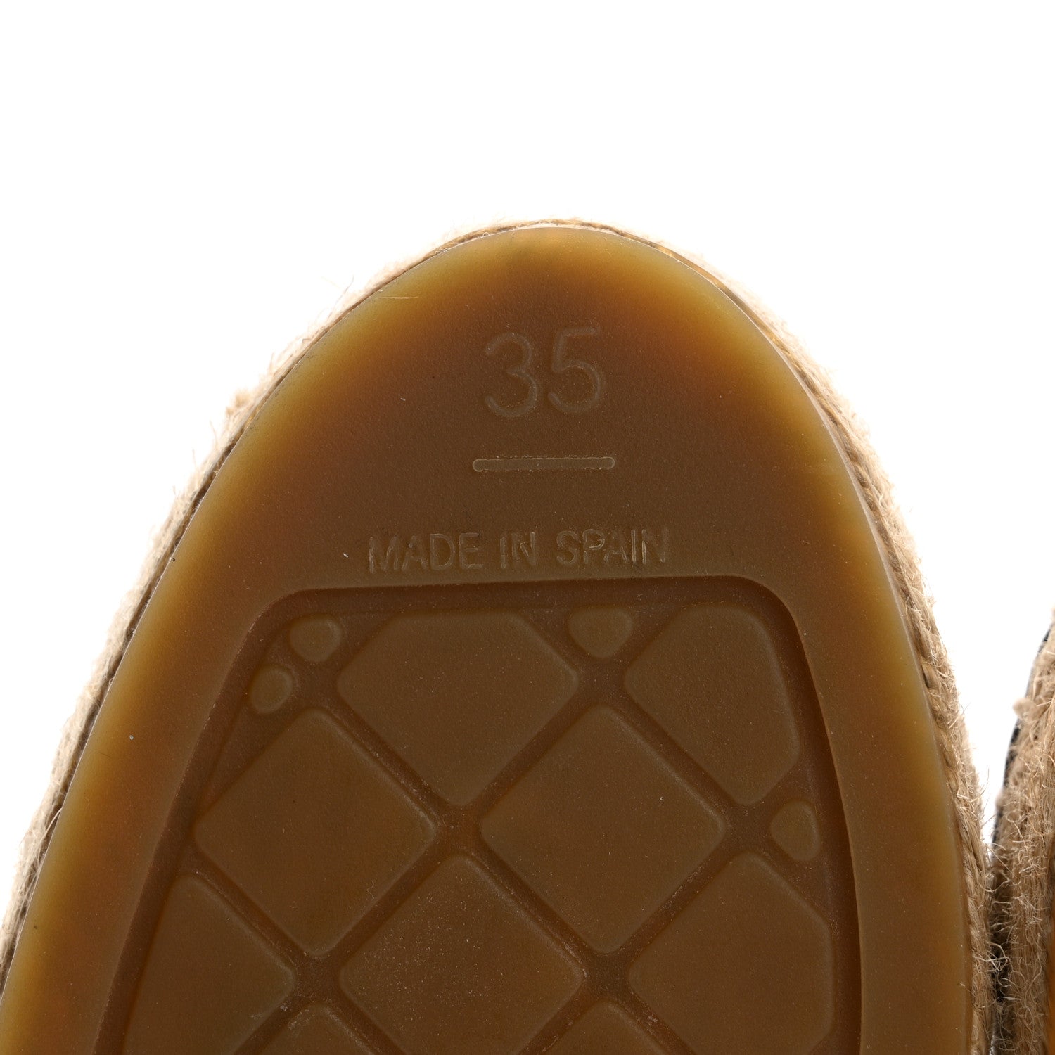 Chanel Lambskin CC Espadrilles 35 Beige Black 7 of 8