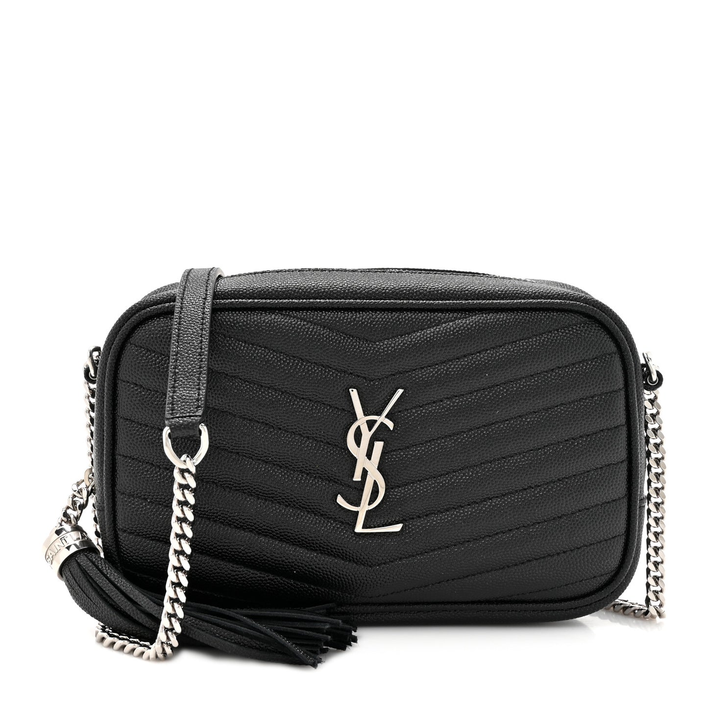 Grain De Poudre Matelasse Monogram Mini Lou Camera Bag Black