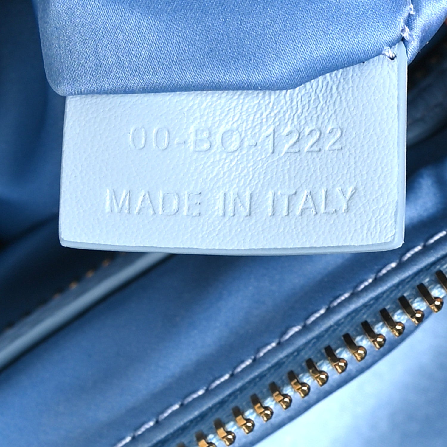 Christian Dior X ERL Satin Cannage Micro Venice Saddle Bag Blue 7 of 10