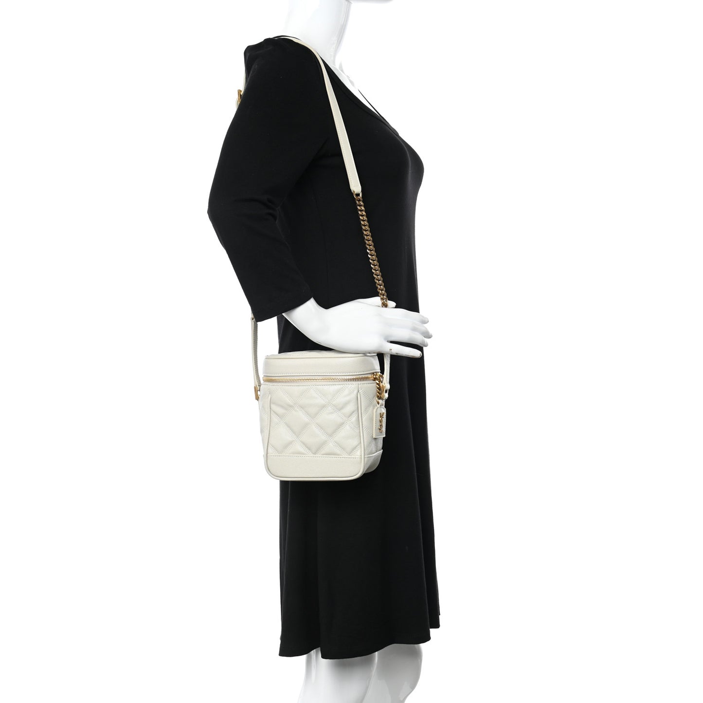 Grain de Poudre Quilted 80's Vanity Bag Crema Soft