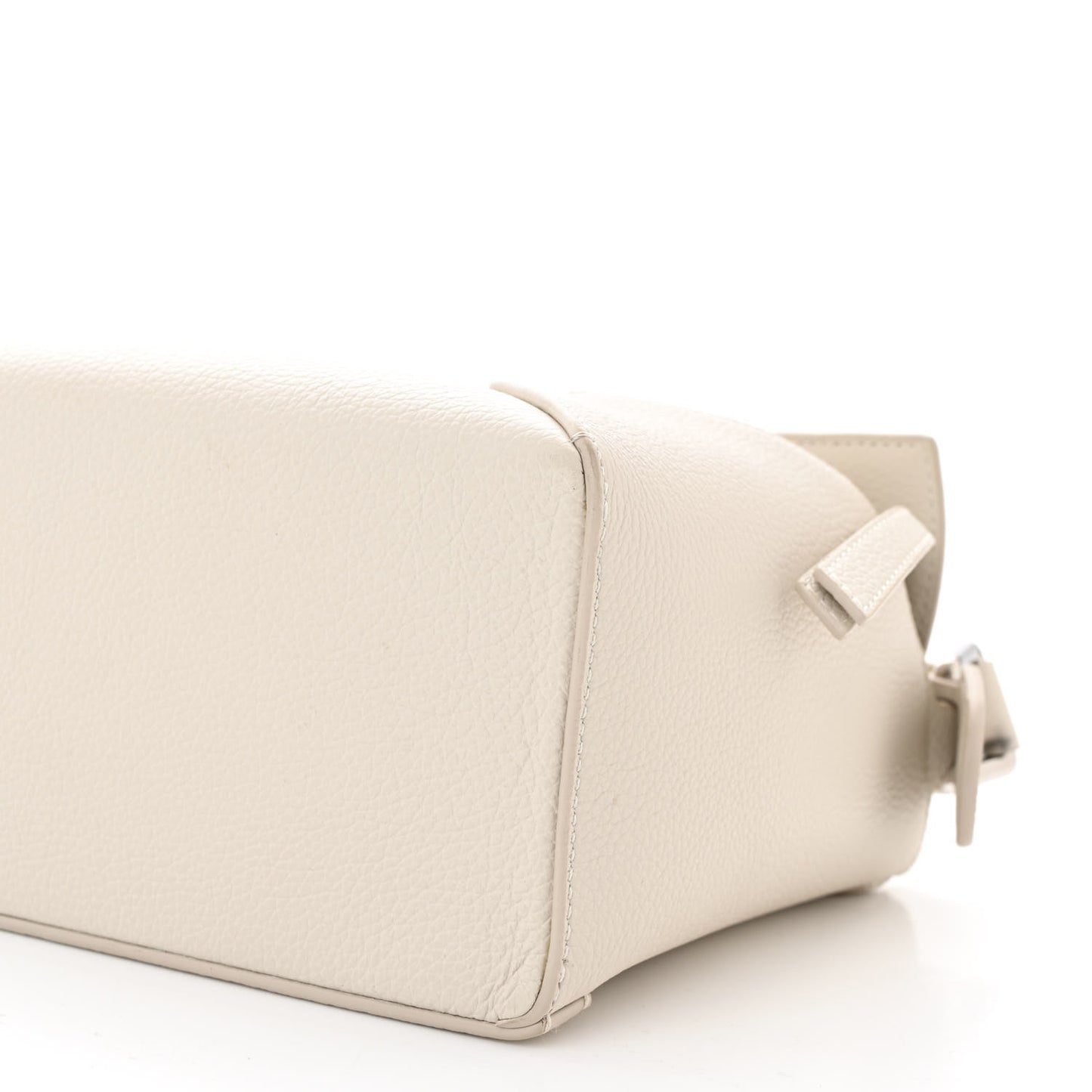 Soft Grained Calfskin Small Puzzle Edge Bag Soft White