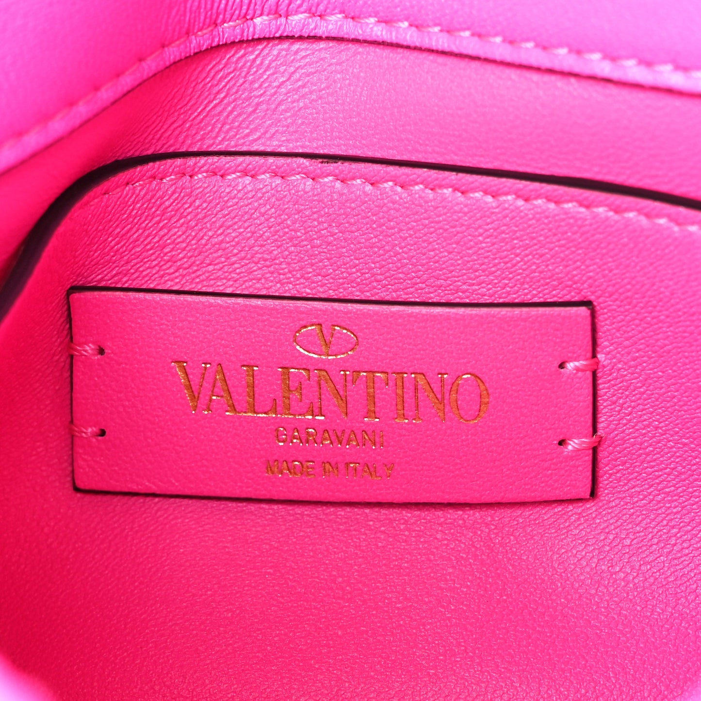Nappa Lacquer Monochrome Small Roman Stud Shoulder Bag Pink PP