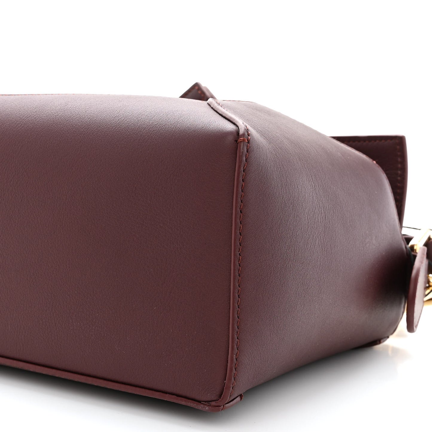 Soft Grained Calfskin Small Puzzle Edge Bag Dark Burgundy