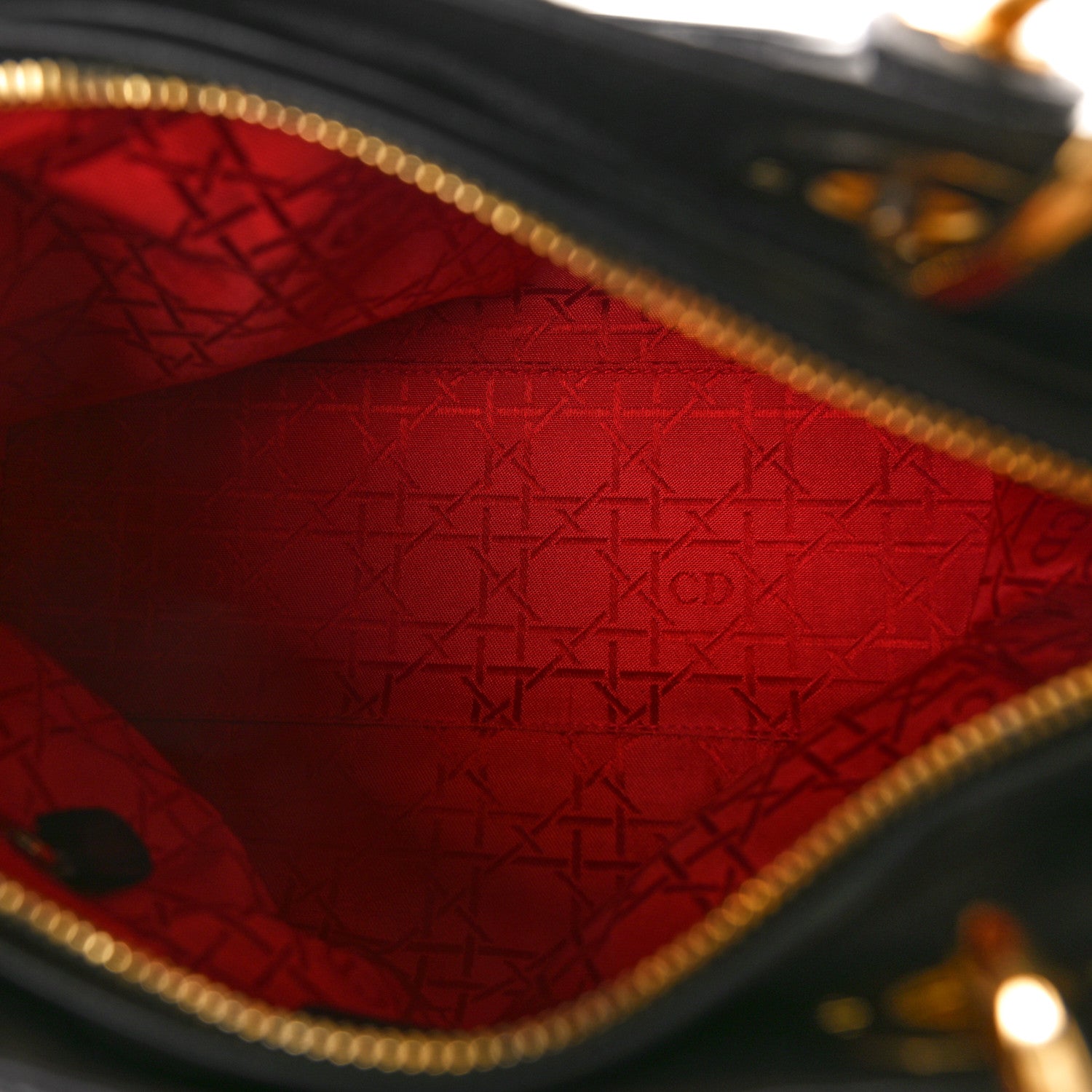 Christian Dior CHRISTIAN DIOR Lambskin Cannage Medium Lady Dior Black 5 of 11