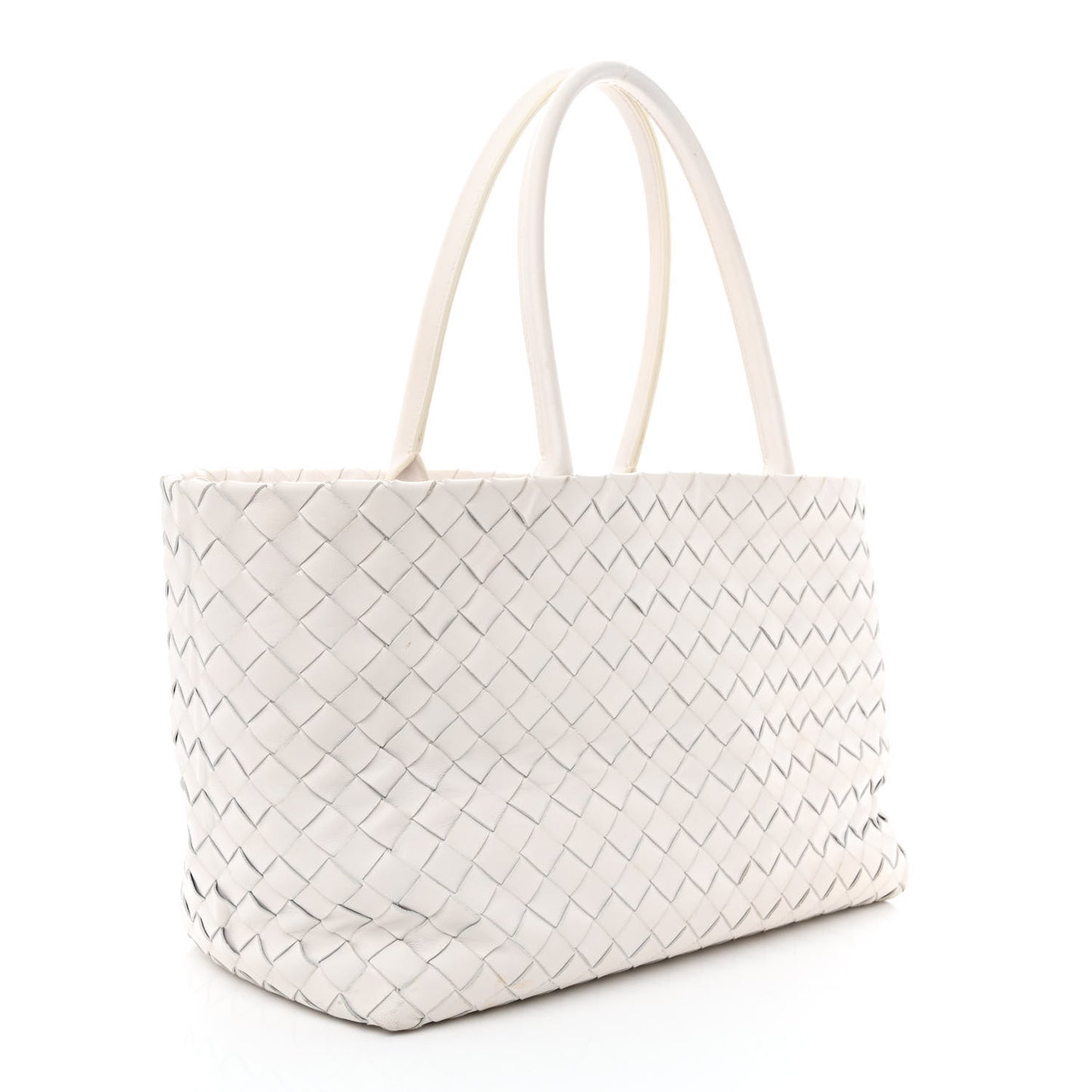 Nappa Intrecciato Tote Bag White