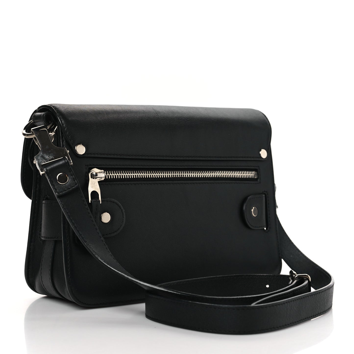 Calfskin Mini PS11 Classic Shoulder Bag Black