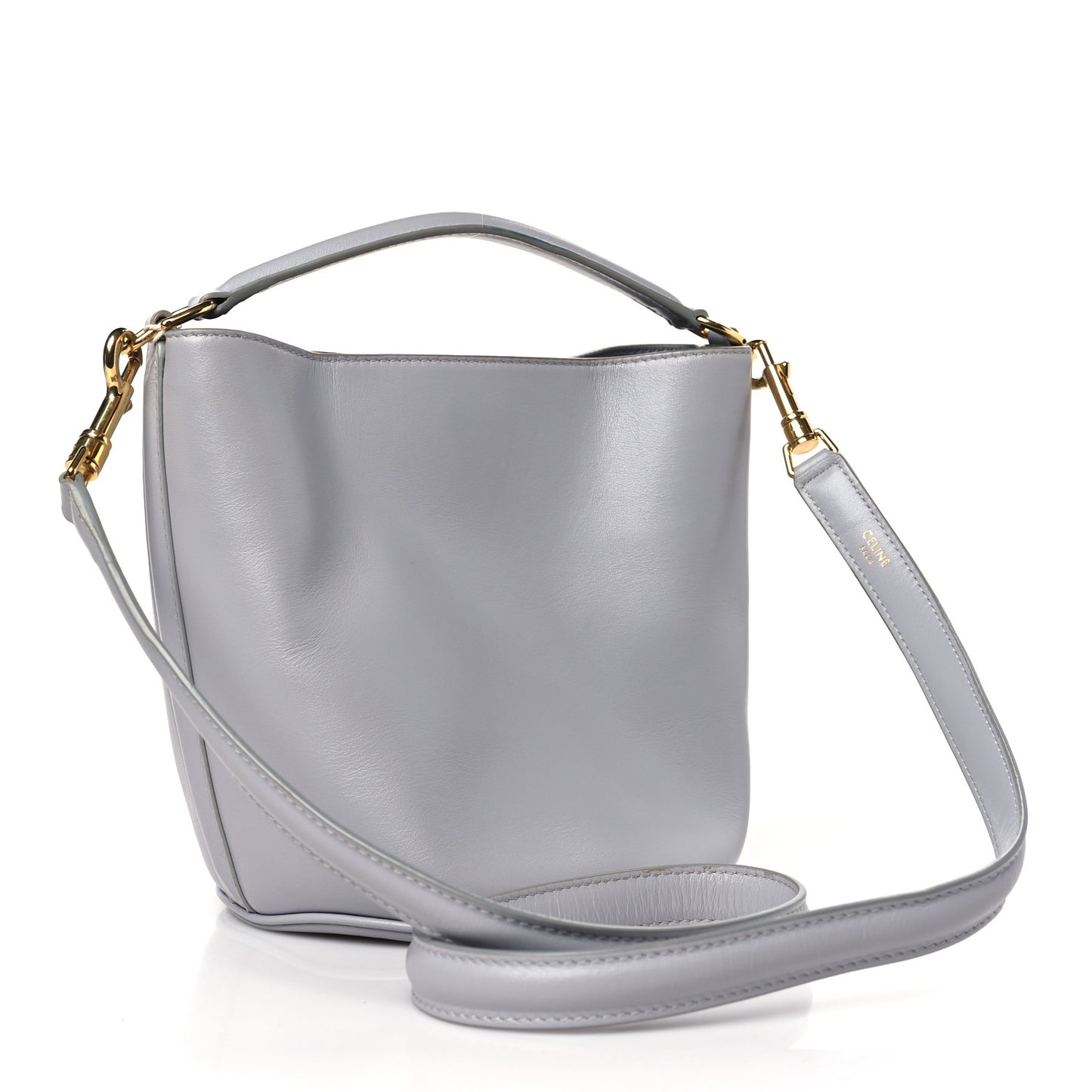 Smooth Calfskin Teen Bucket 16 Light Grey