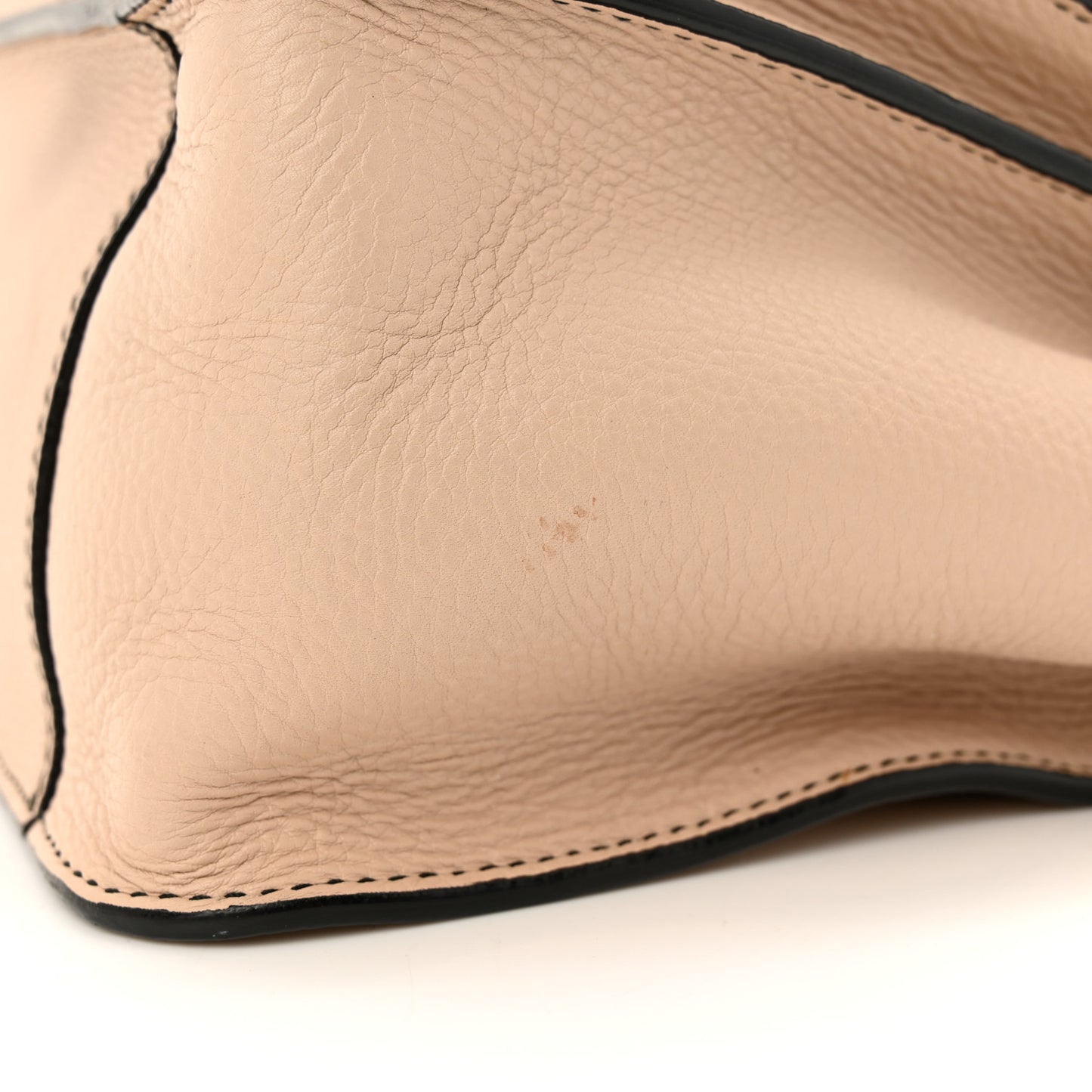 Grained Calfskin Medium Contrast Stitch PS1 Satchel Sand