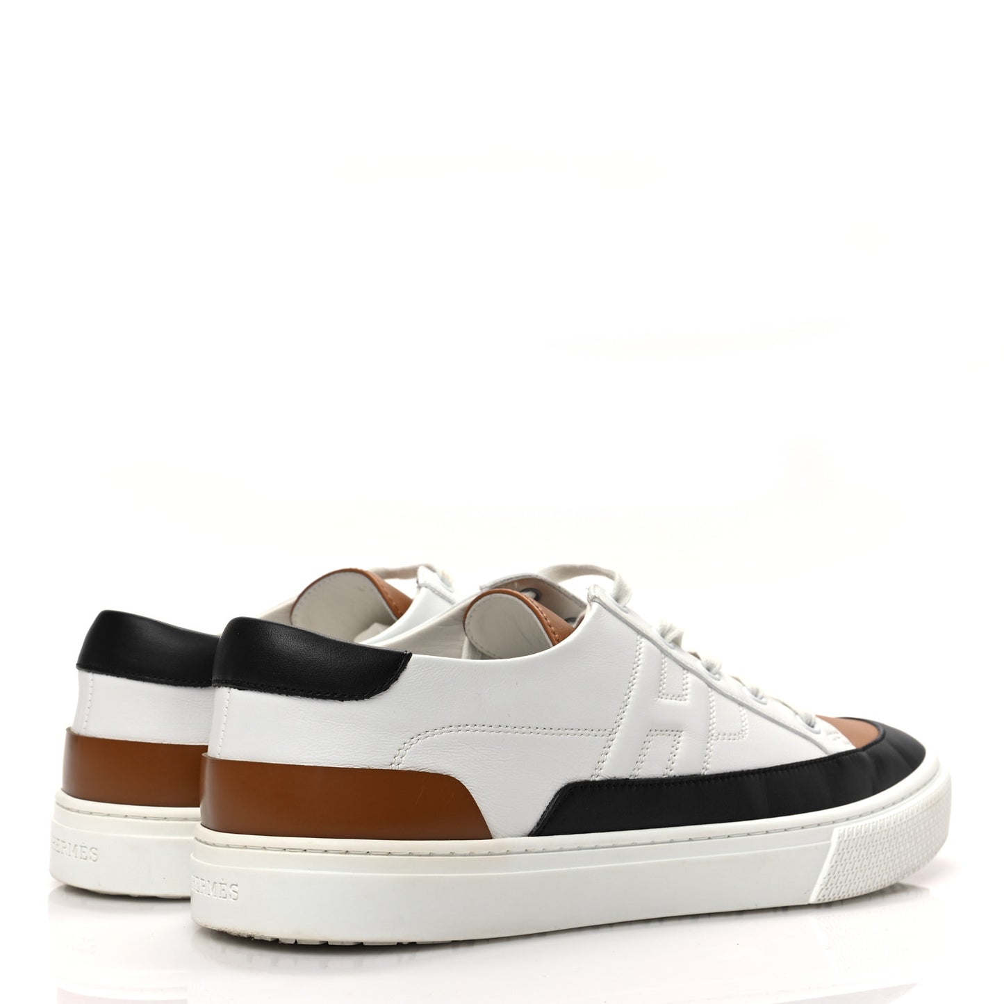 Calfskin Deep Sneakers 42 White Naturel Black