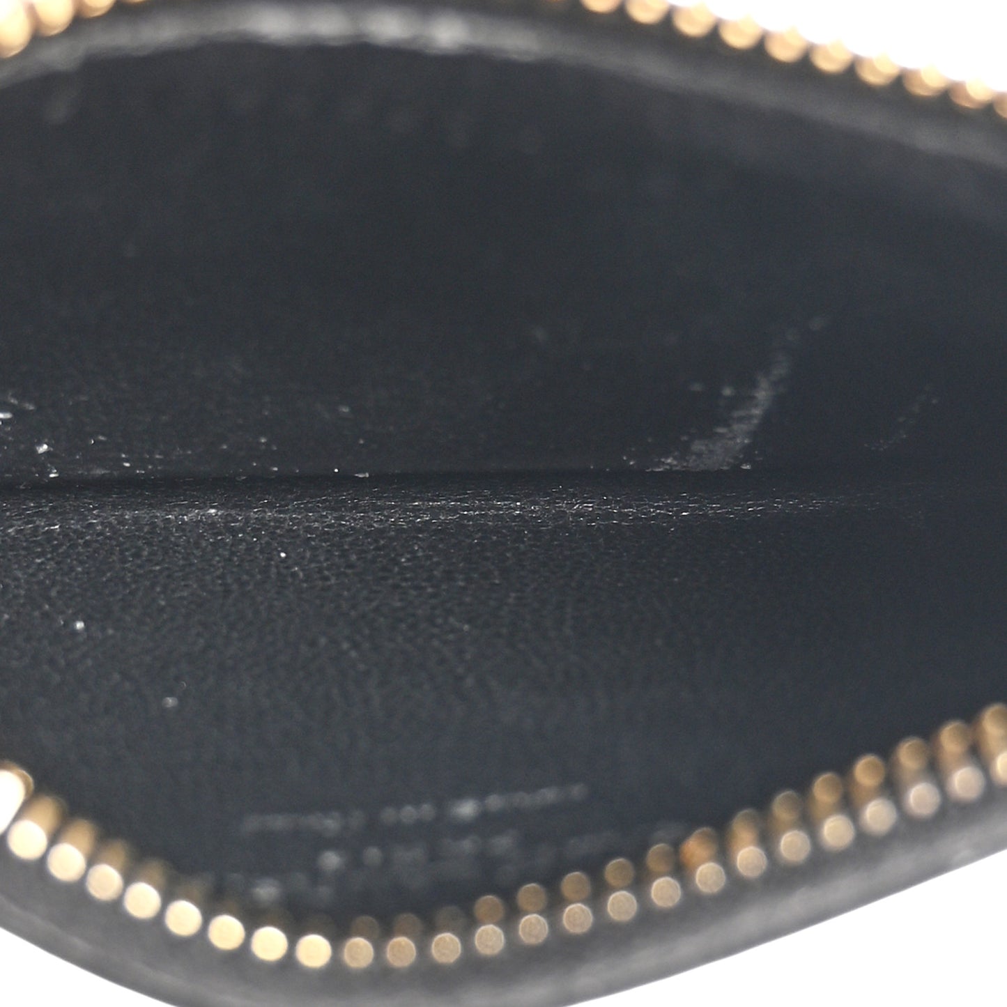 Calfskin 5 Fragments Zip Pouch Card Holder Black