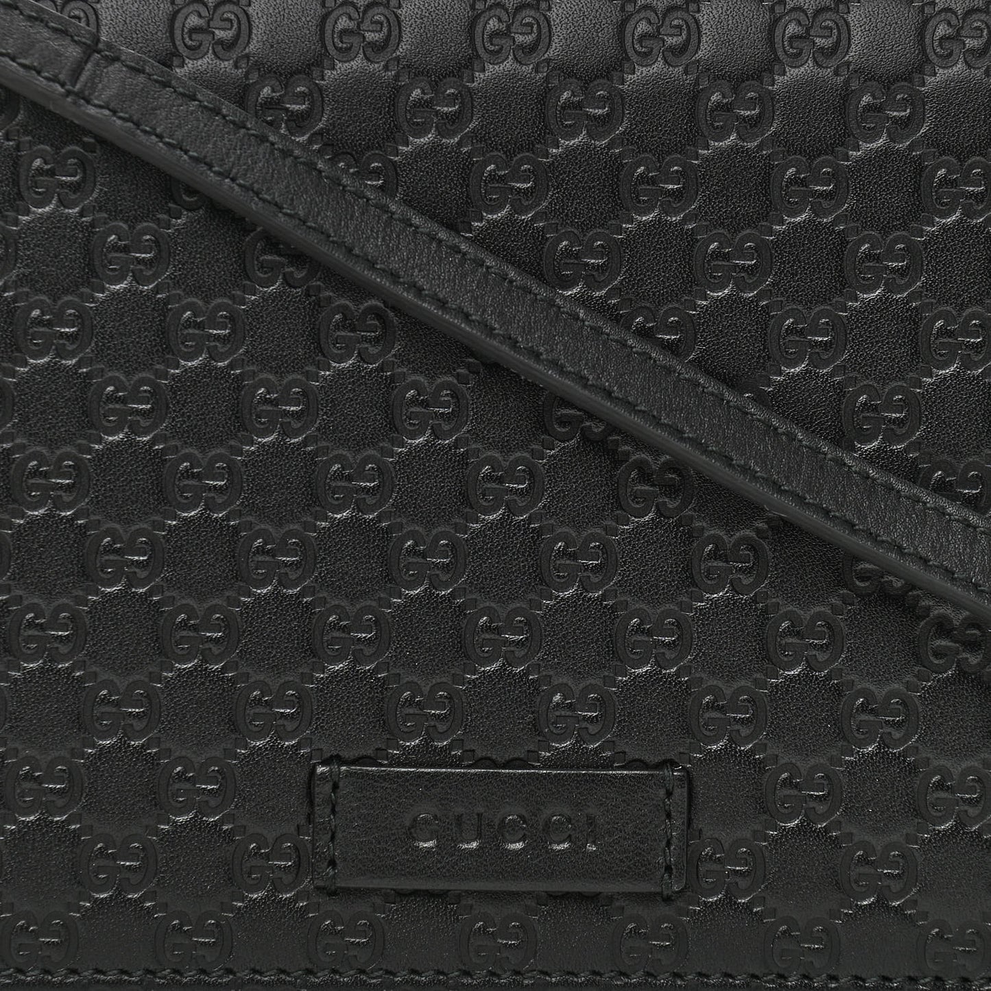 Microguccissima Crossbody Wallet Black