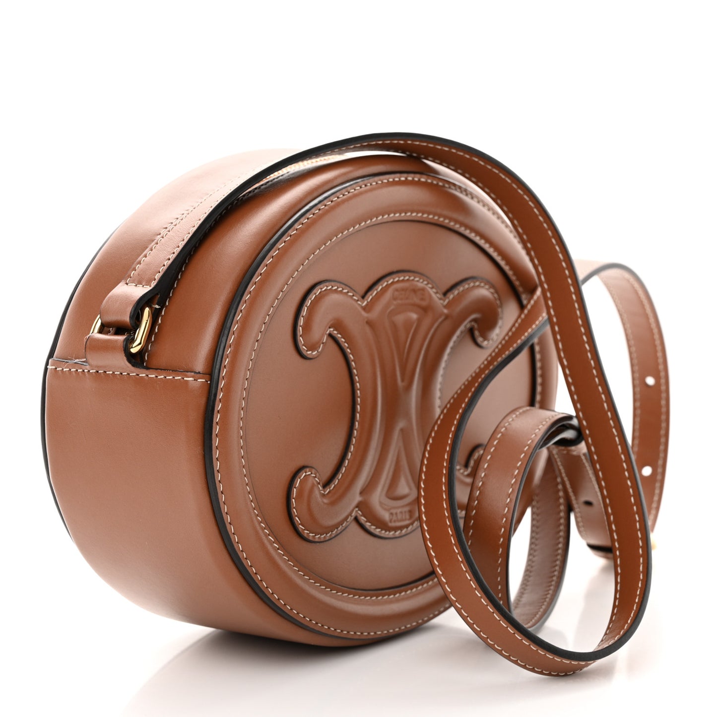 Smooth Calfskin Cuir Triomphe Oval Bag Tan