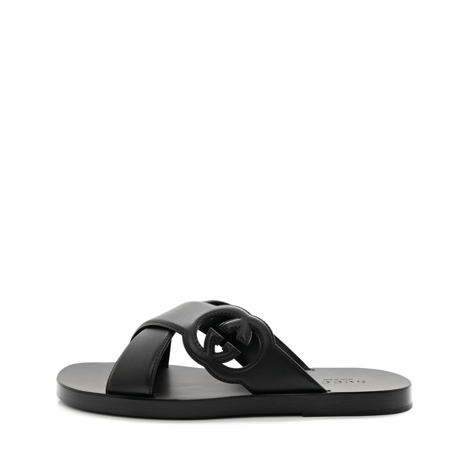Cosmos Softy Calfskin Interlocking G Sandals 10 Black