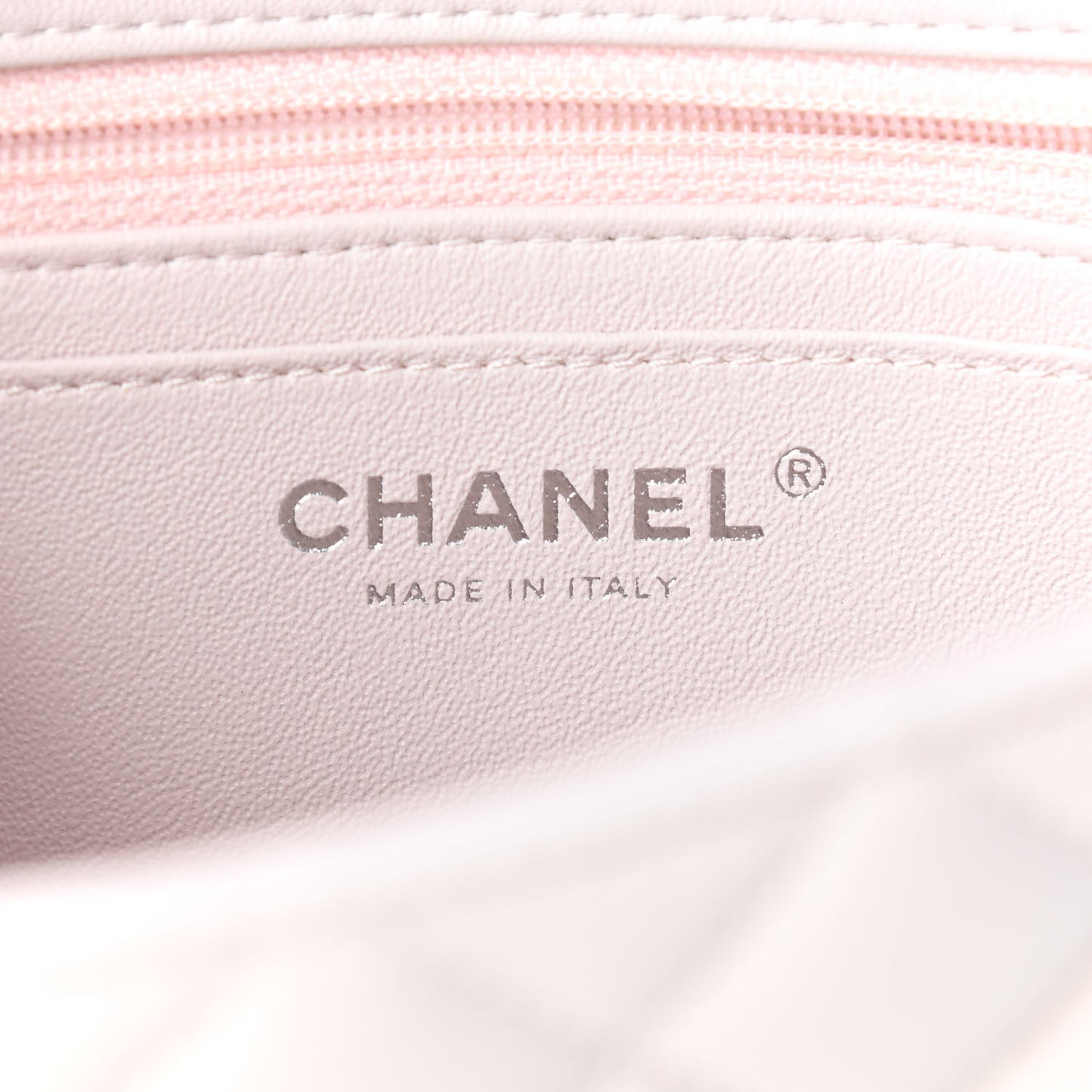 Lambskin Quilted Mini Rectangular Flap Light Purple