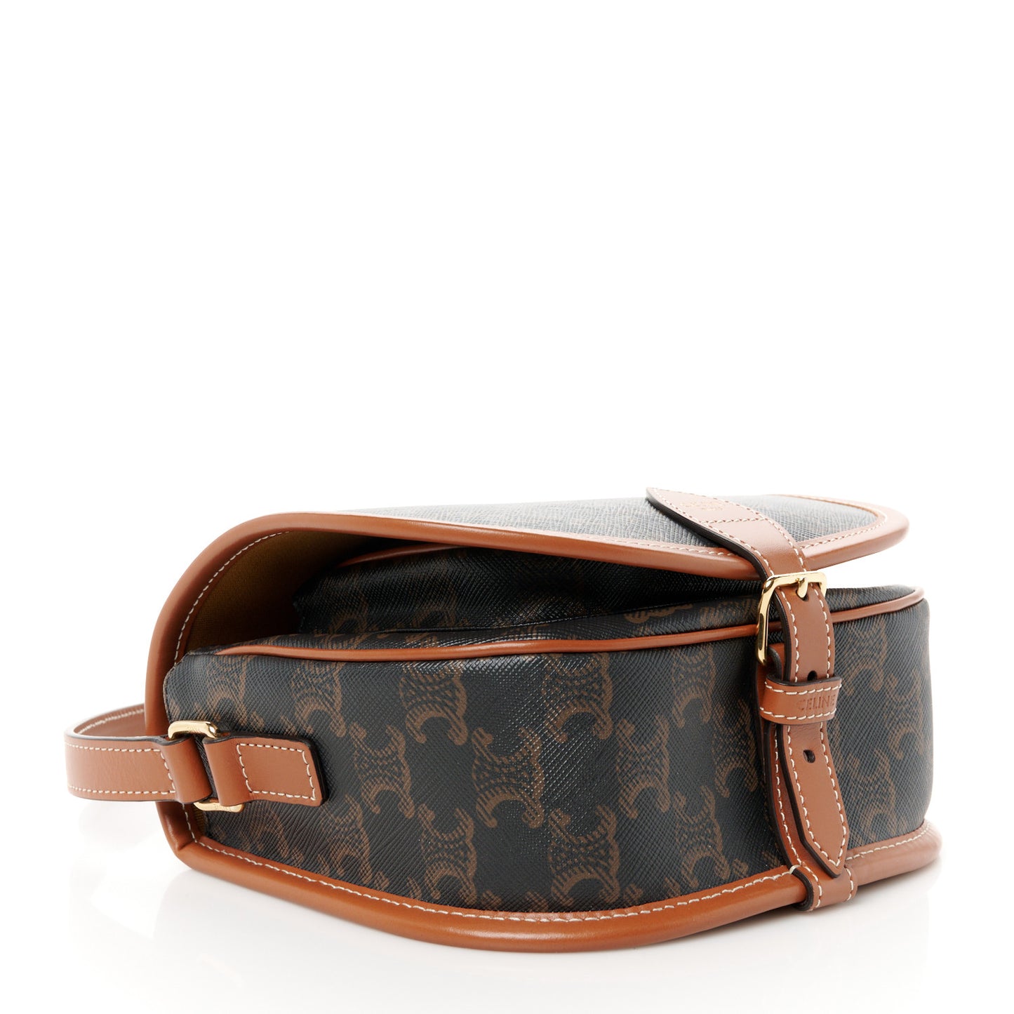 Triomphe Canvas Medium Folco Bag Tan