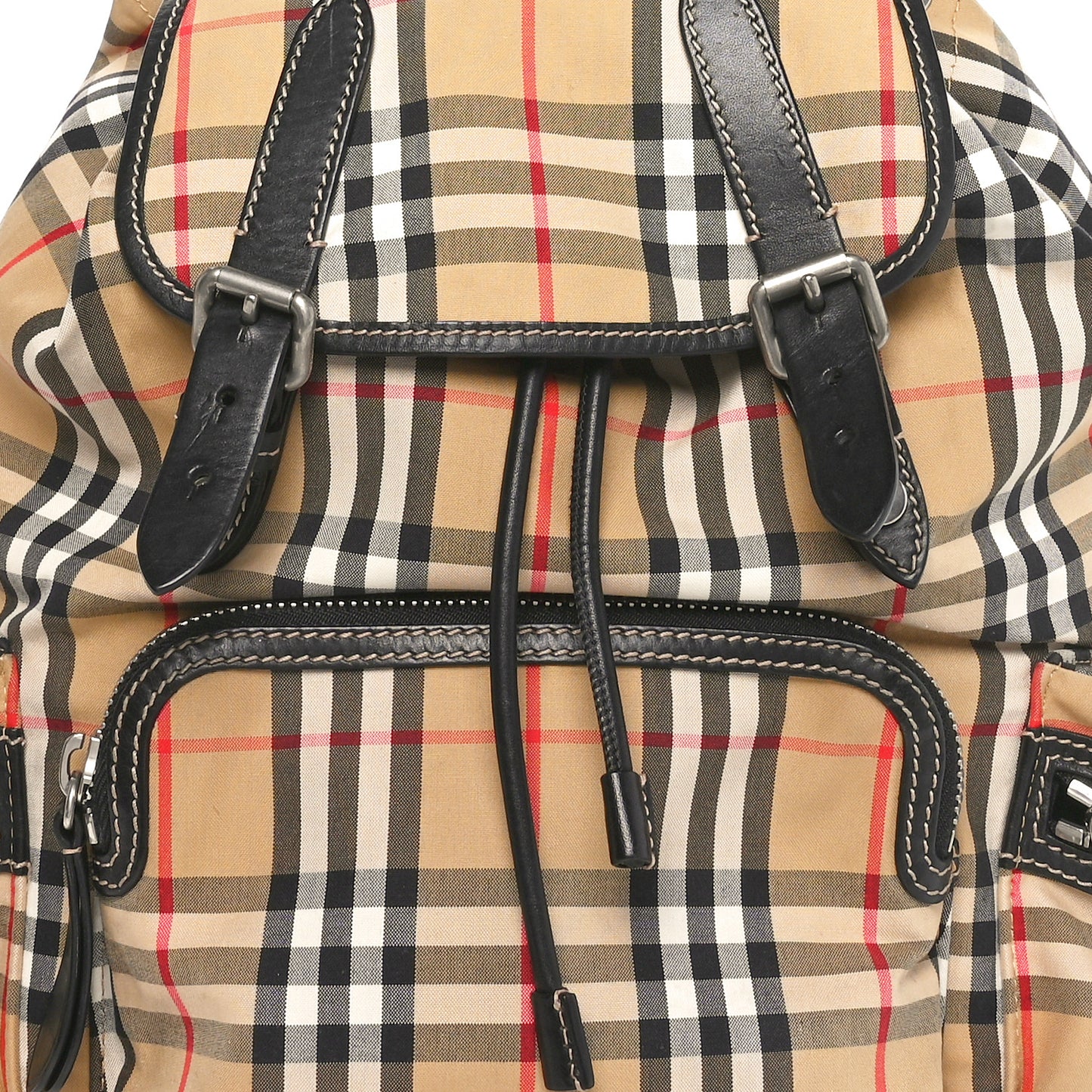Nylon Vintage Check Medium Rucksack Backpack Antique Yellow