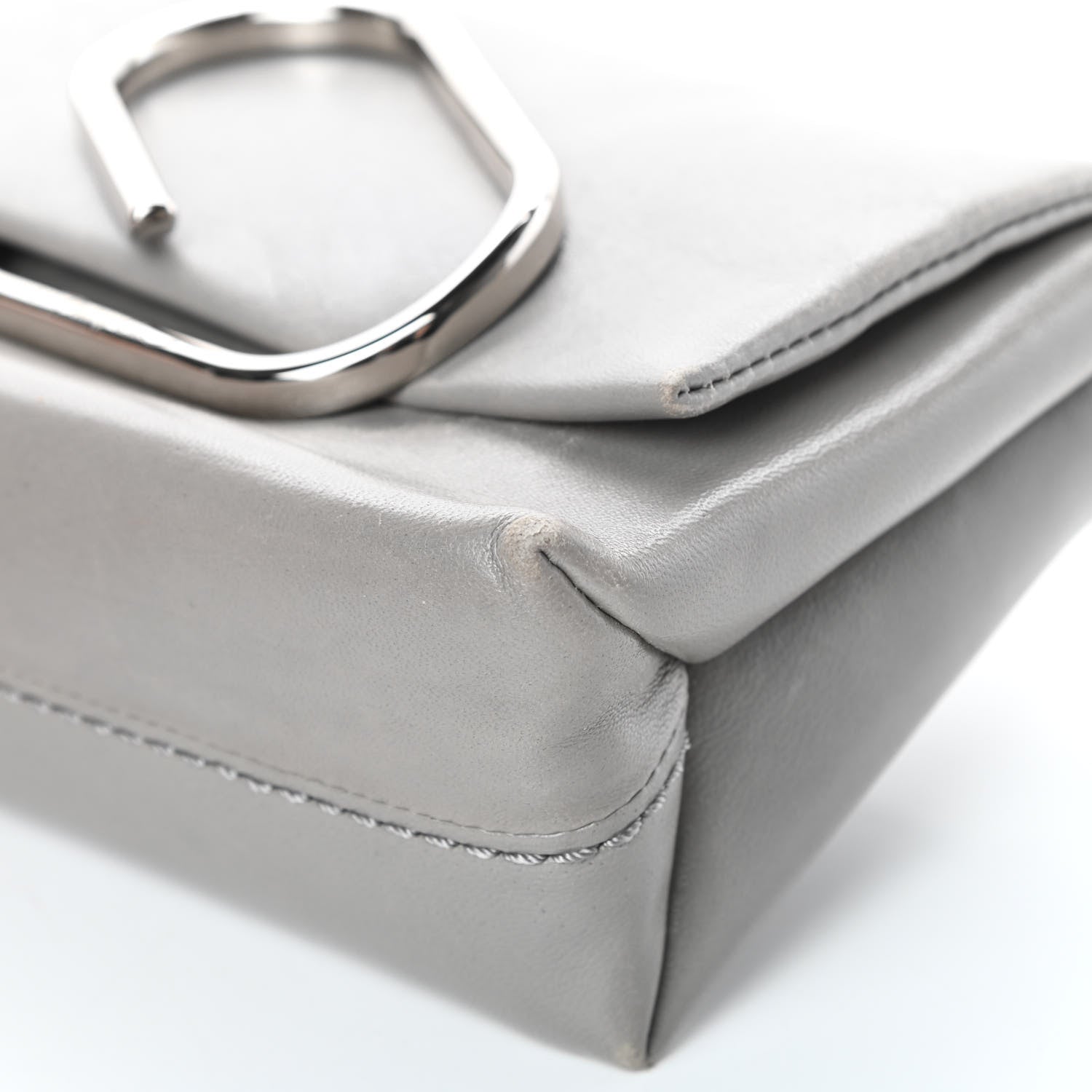 3.1 Phillip Lim Calfskin Alix Soft Flap Clutch Grey 10 of 18