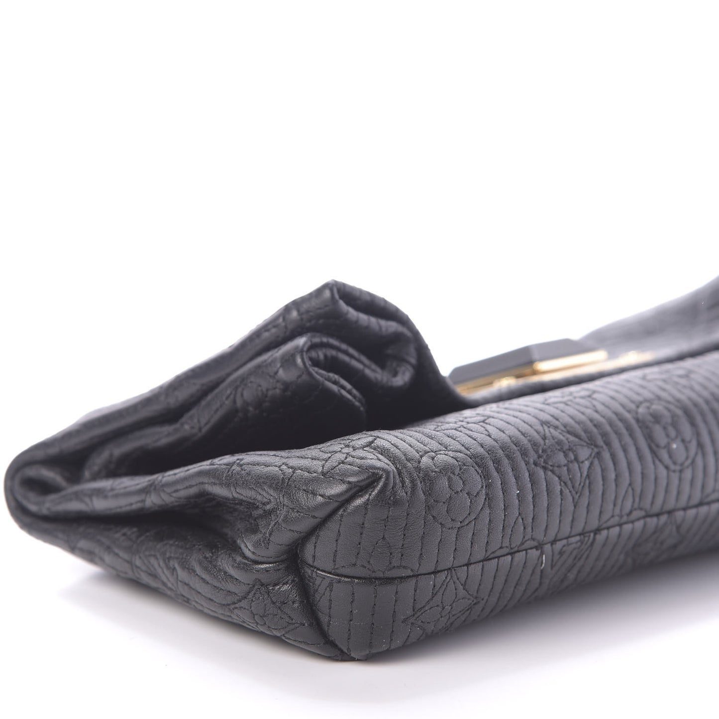 Calfskin Quilted Monogram Altair Clutch Black