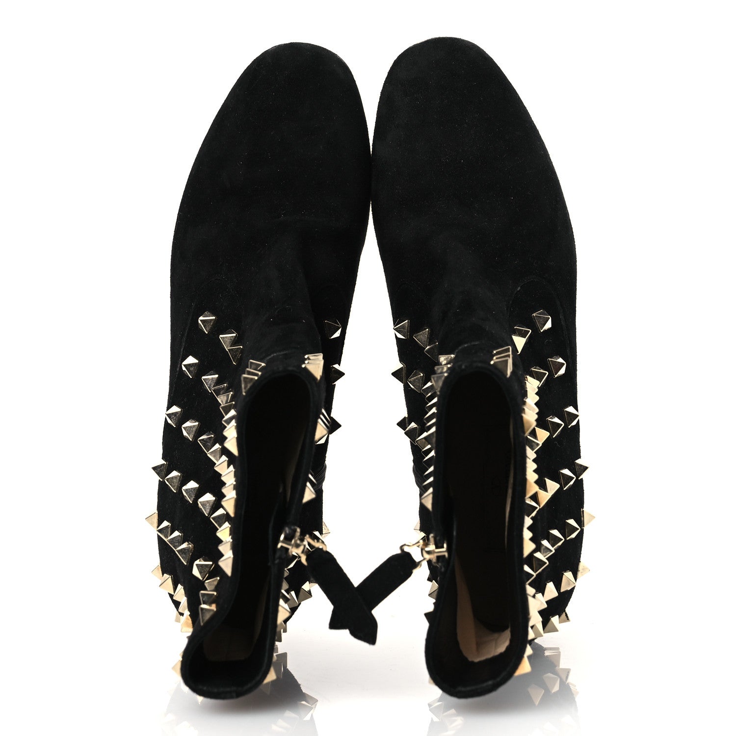 Valentino Garavani Suede Rockstud 100 Ankle Boots 38 Black 2 of 14