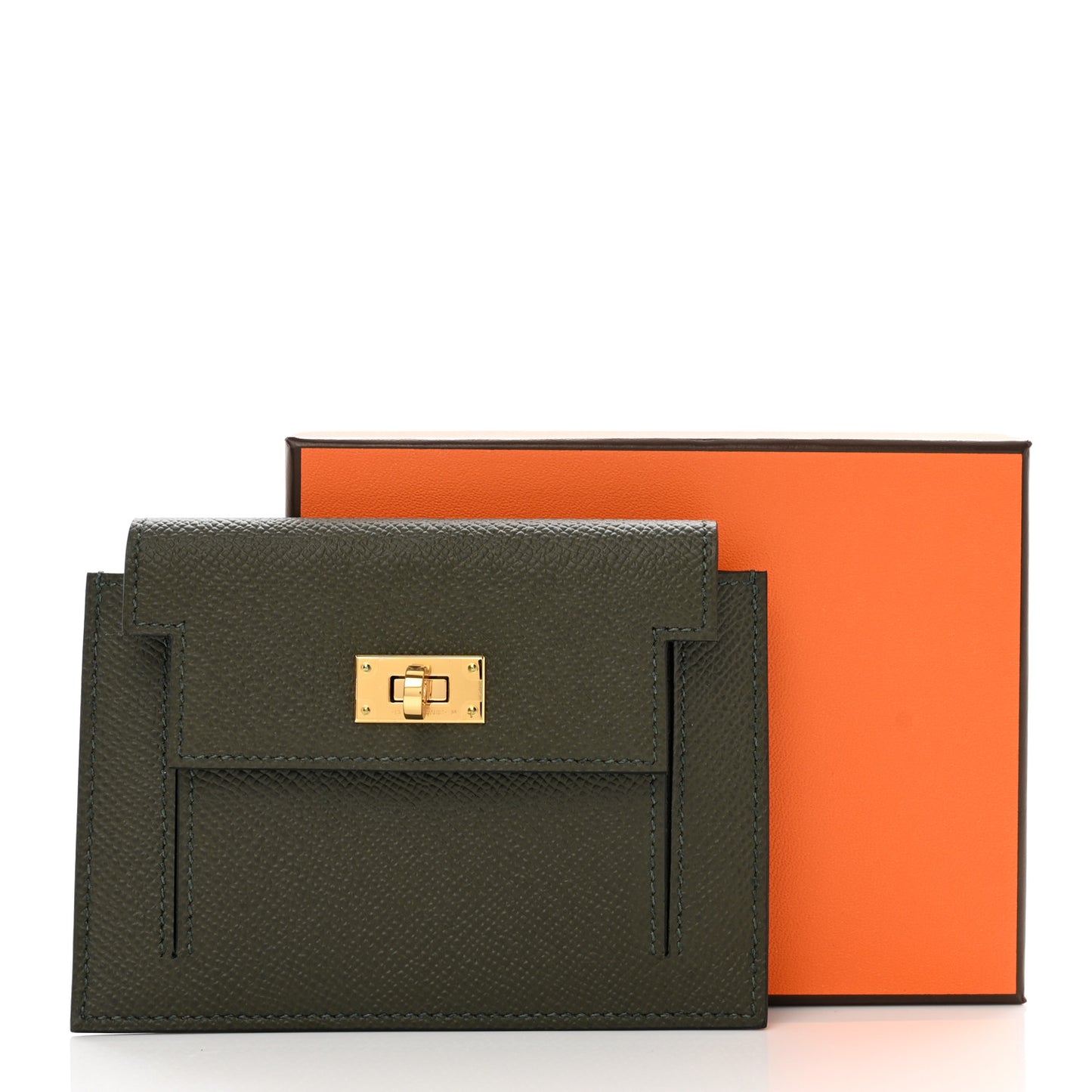 Epsom Kelly Pocket Compact Wallet Vert De Gris