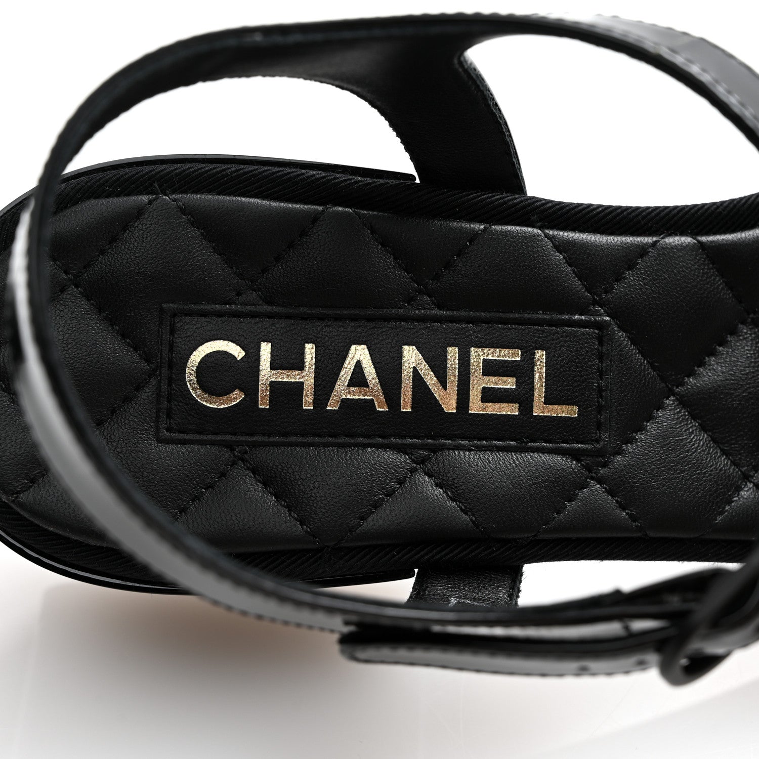 Chanel Patent CC Logo Thong Sandals 39.5 Black 8 of 10