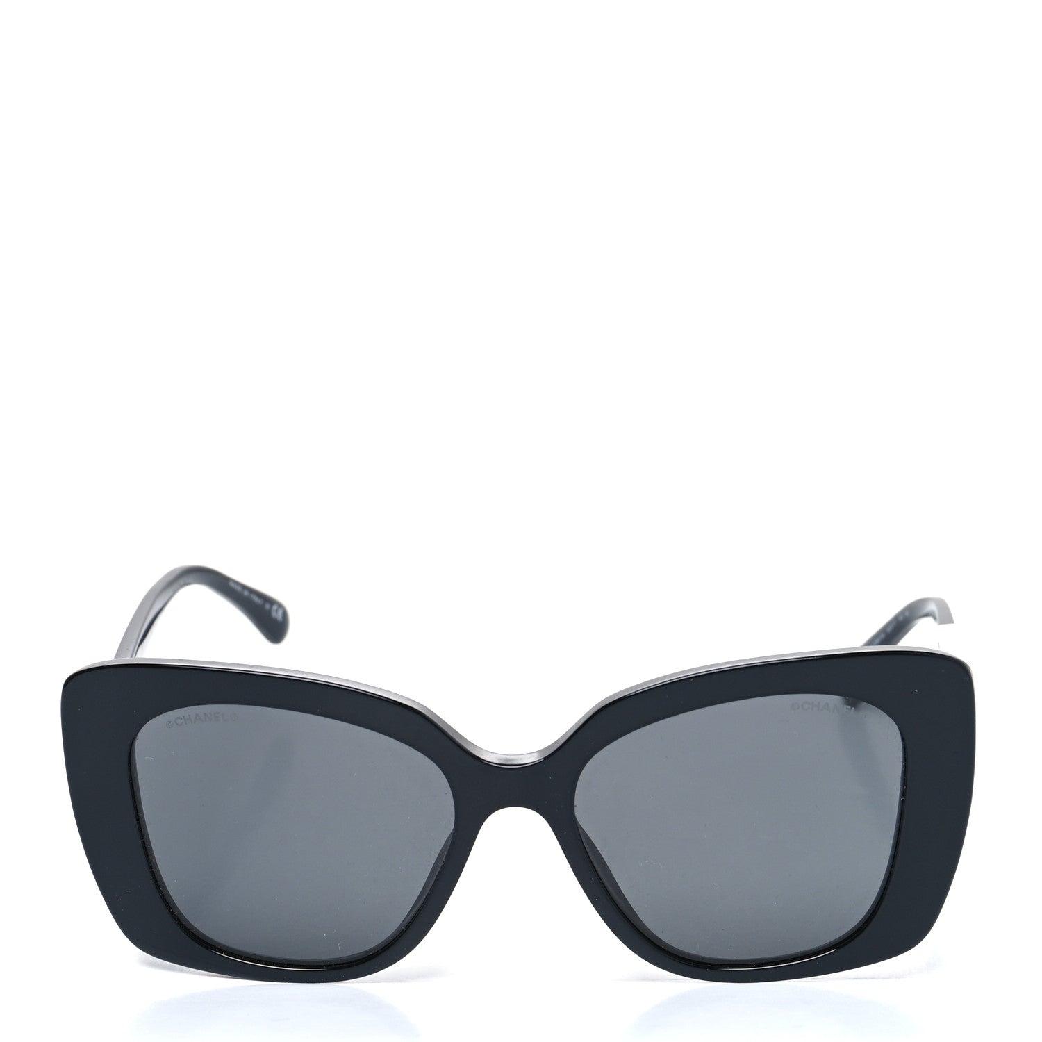 Chanel Acetate Strass Square Sunglasses 5422-B-A Black White 2 of 8