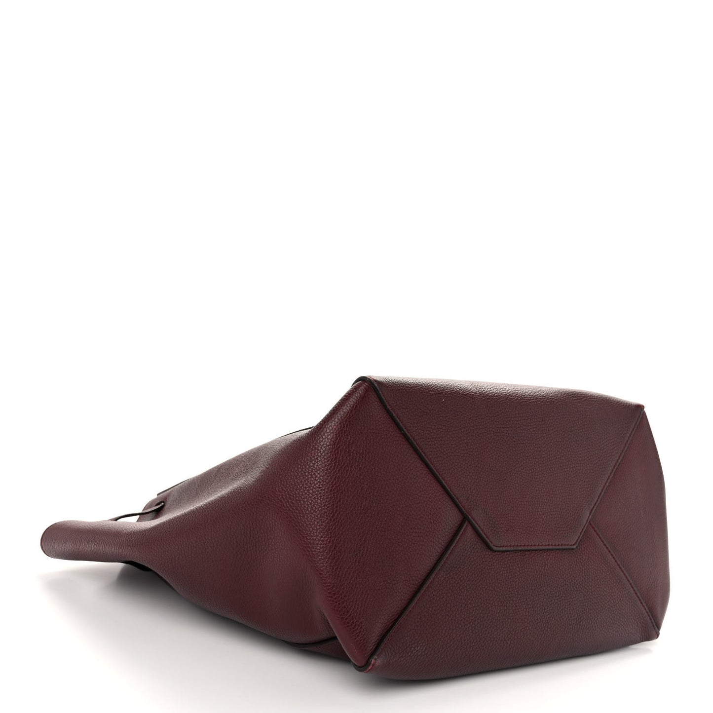 Soft Grained Calfskin Small Belt Cabas Phantom Burgundy