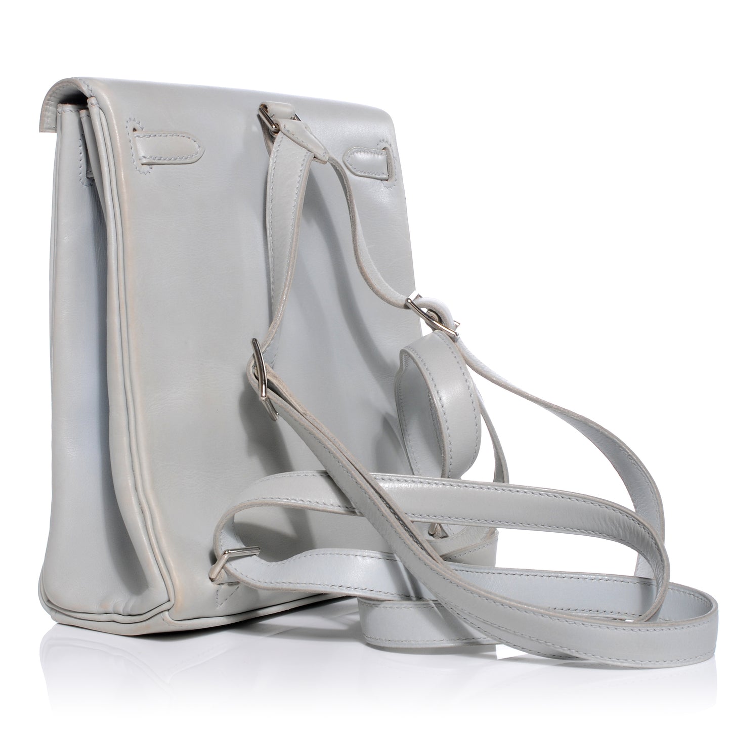 Box Calfskin Kelly Ado 20 Backpack Gris Pale