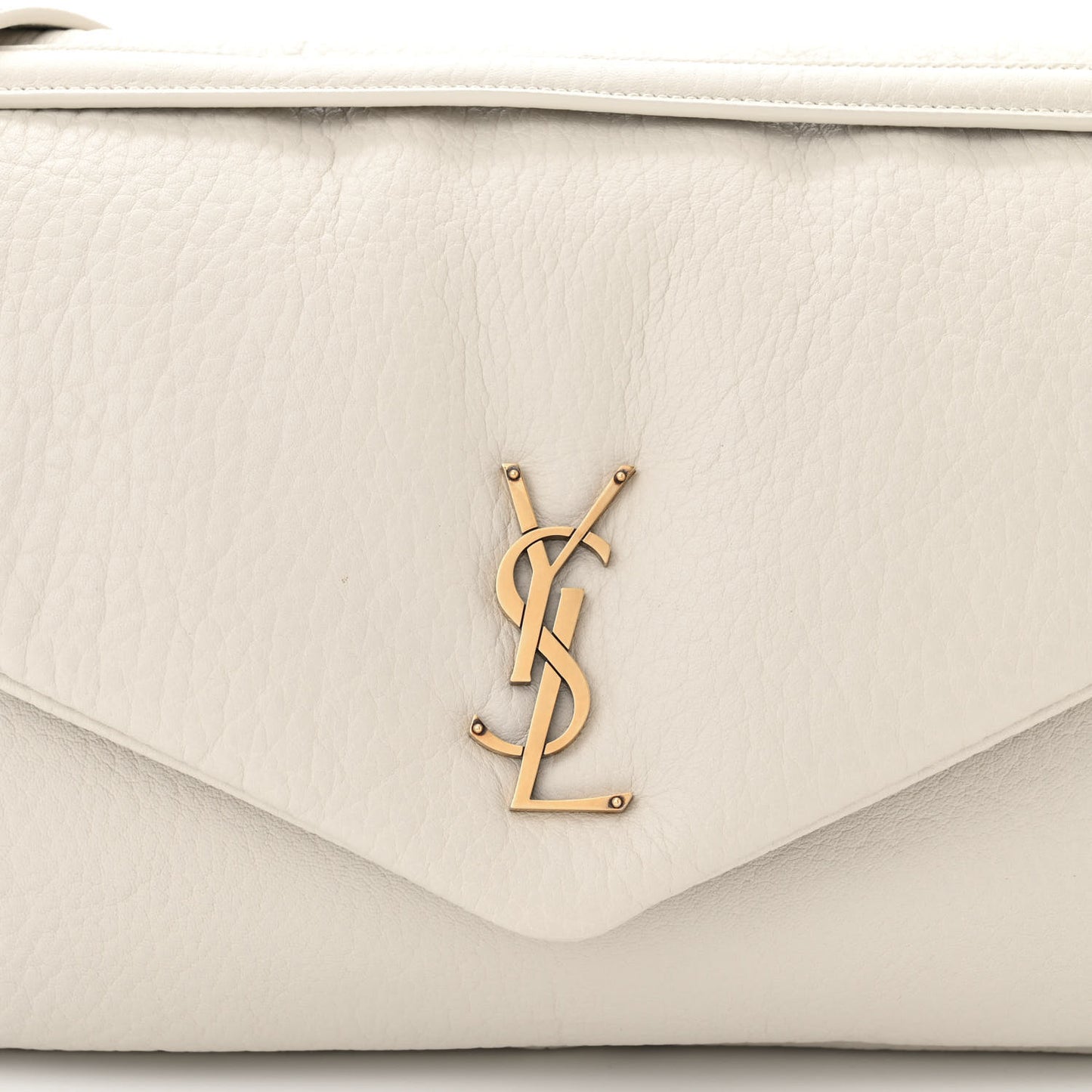 Grained Lambskin Large Calypso Blanc Vintage