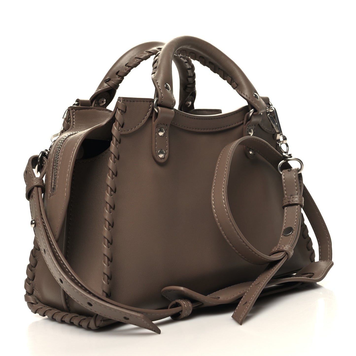 Smooth Calfskin Silver Hardware XS Neo Classic City Dark Mink Grey