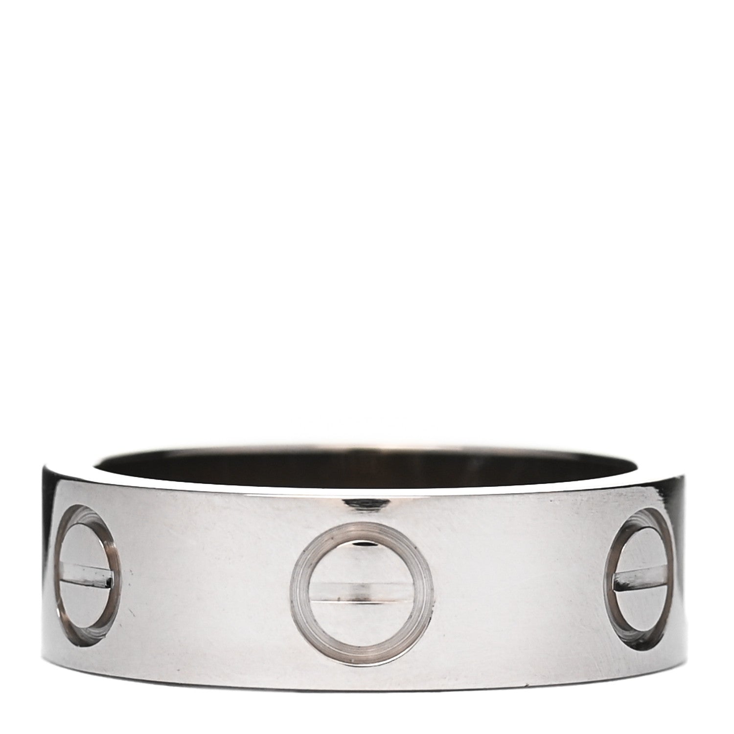 Cartier 18K White Gold 5.5mm LOVE Ring 48 4.5 3 of 5