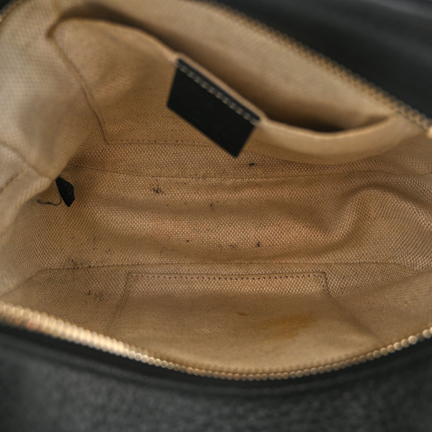 Pebbled Calfskin Small Soho Disco Bag Black
