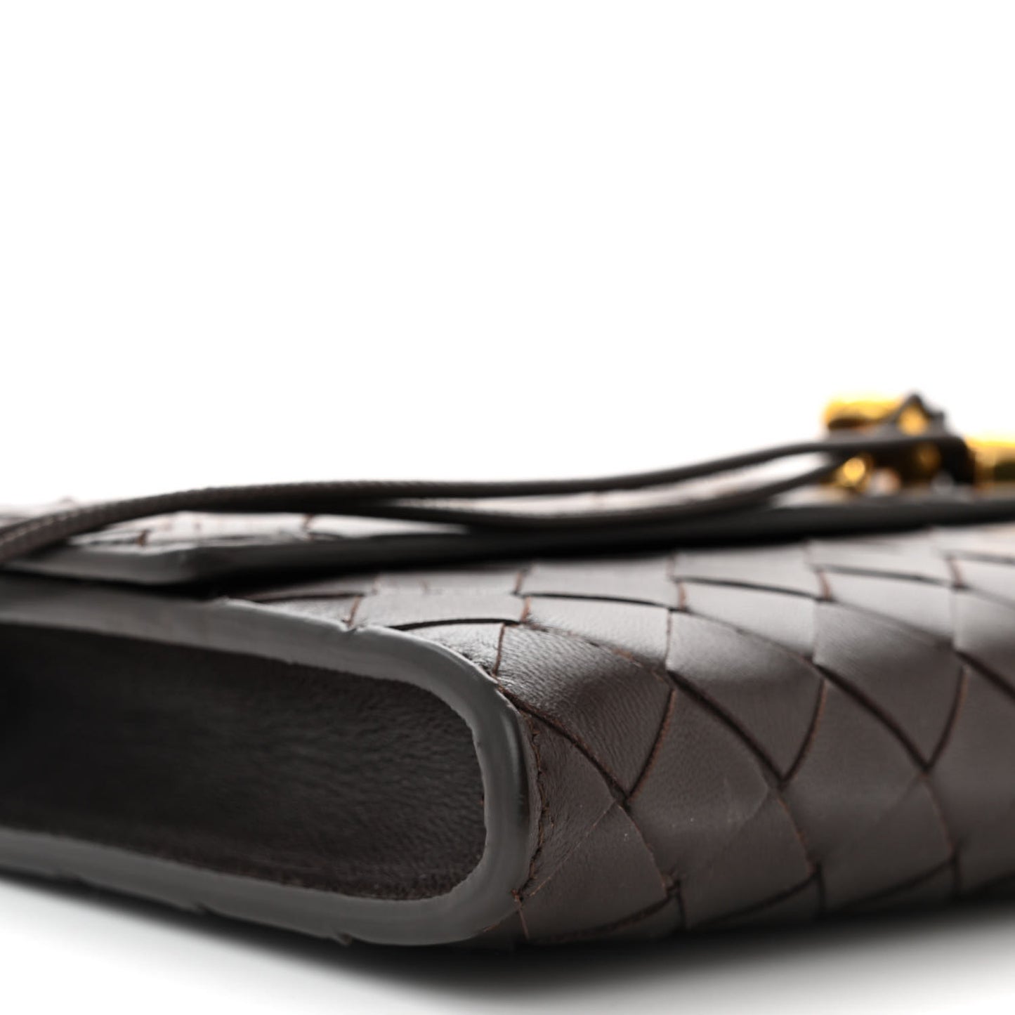 Nappa Intrecciato Long Andiamo Top Handle Clutch Fondant