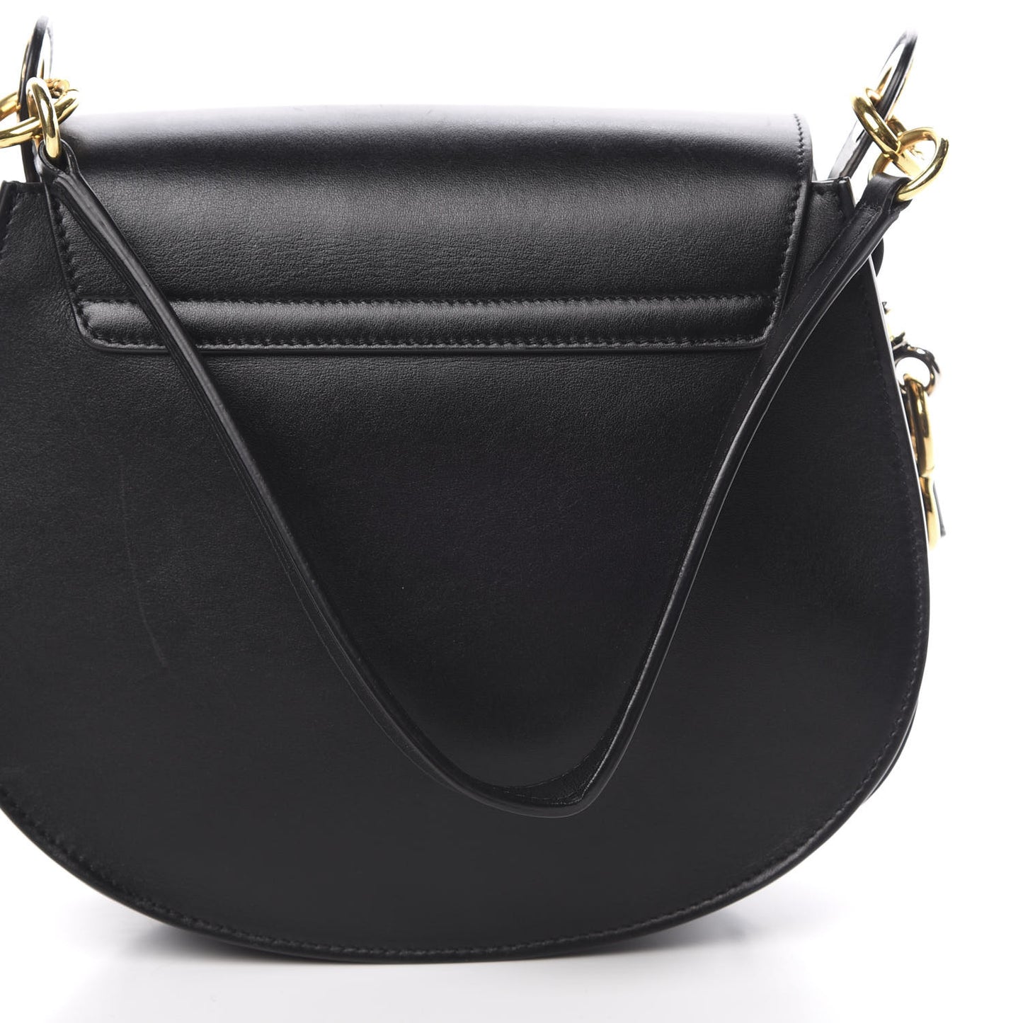 Grained Calfskin Large Tess Bag Black
