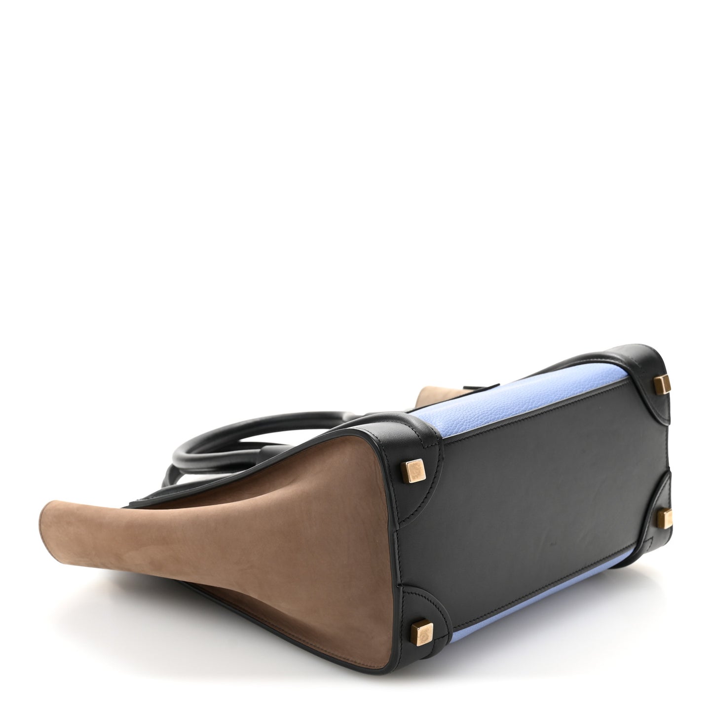 Baby Grained Calfskin Nubuck Micro Tri-Color Luggage Porcelain