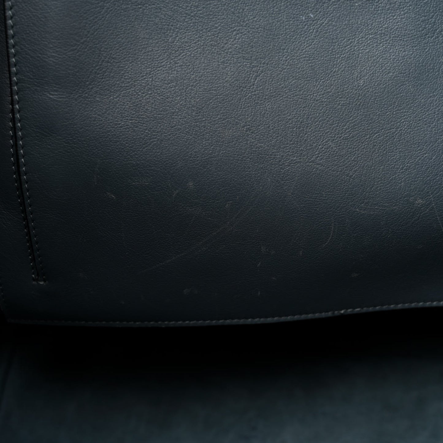 Supple Grained Calfskin Medium Big Bag Slate