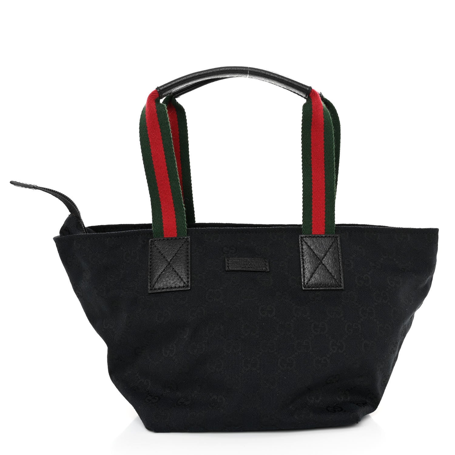 Gucci GG Monogram Small Web Handle Bucket Tote Black 1 of 10