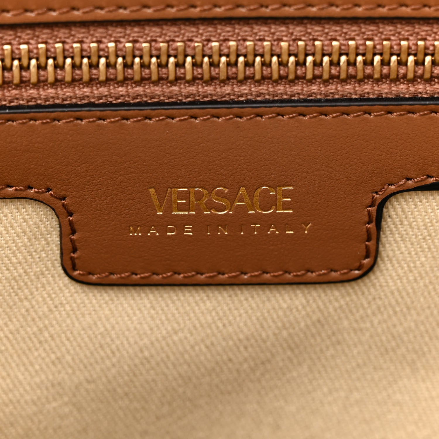 Versace Jacquard Canvas Large Allover Medusa Tote Beige 6 of 16