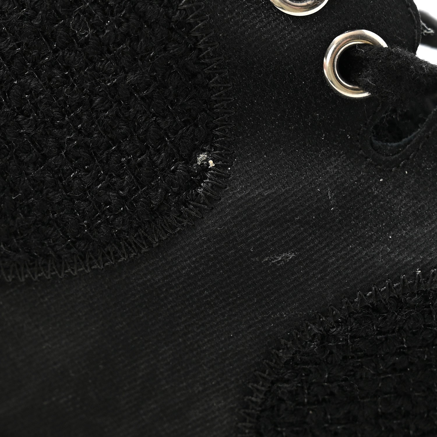 Chanel Tweed Patent Calfskin Sneaker High Boots 38.5 Black 9 of 10