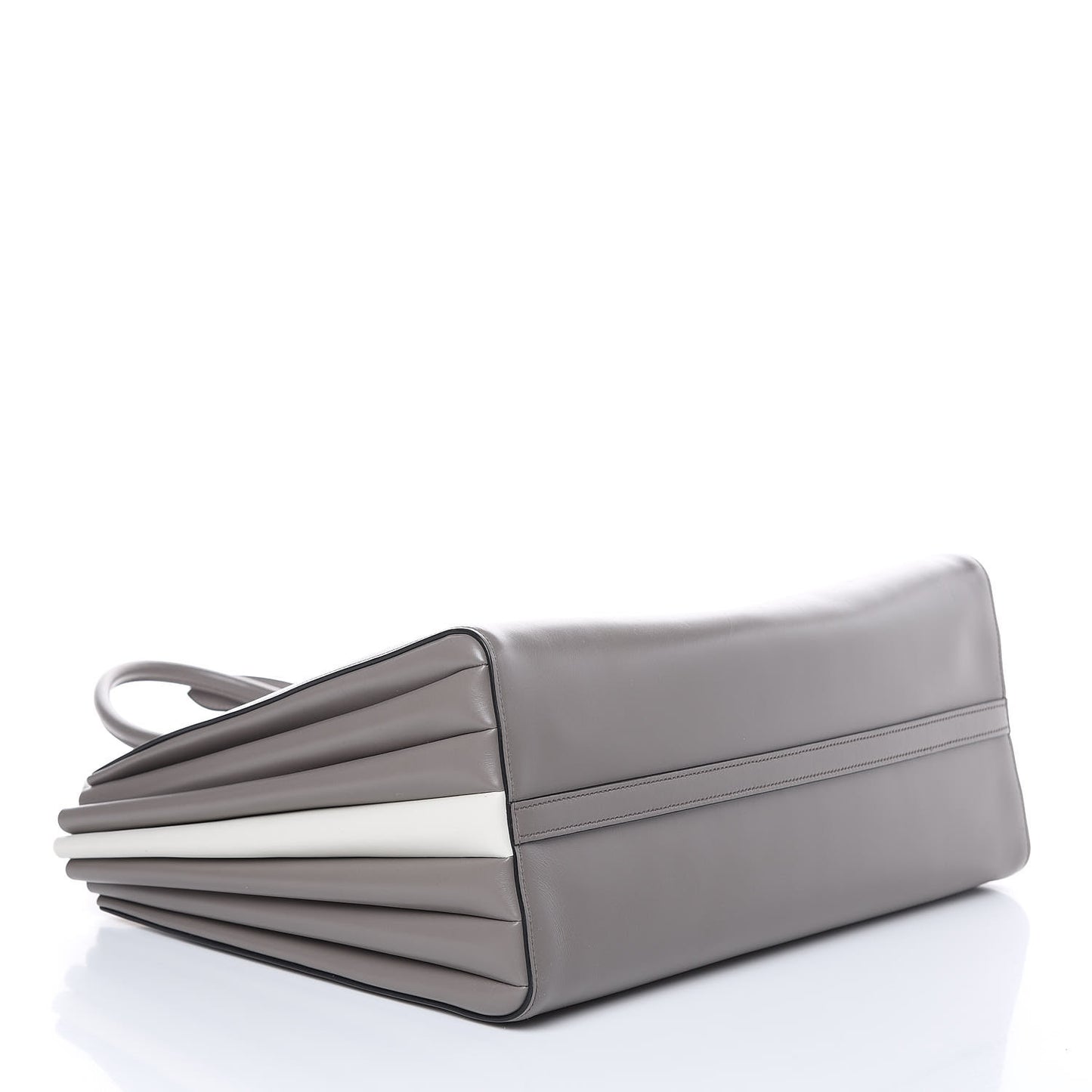 City Calfskin Bibliotheque XL Tote Argilla Talco